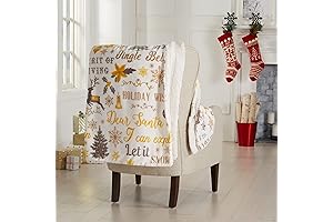 Great Bay Home Holiday Sherpa Throw Blankets