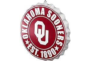 foco NCAA Team Logo Metal Bottle Cap Hanging Wall Sign