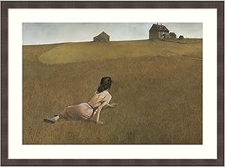 Amanti Art Framed Wall Art Print 31x42 Christinas World by Andrew Wyeth, Americana Wall Art, Rustic Farmhouse Decor, X-Large Poster Painting Artwork for Living Room, Bedroom, Bathroom, Kitchen