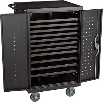 Learniture Structure Series 24-Device Tablet Assembled Charging Cart - Black LNT-NOR1007BK-SO
