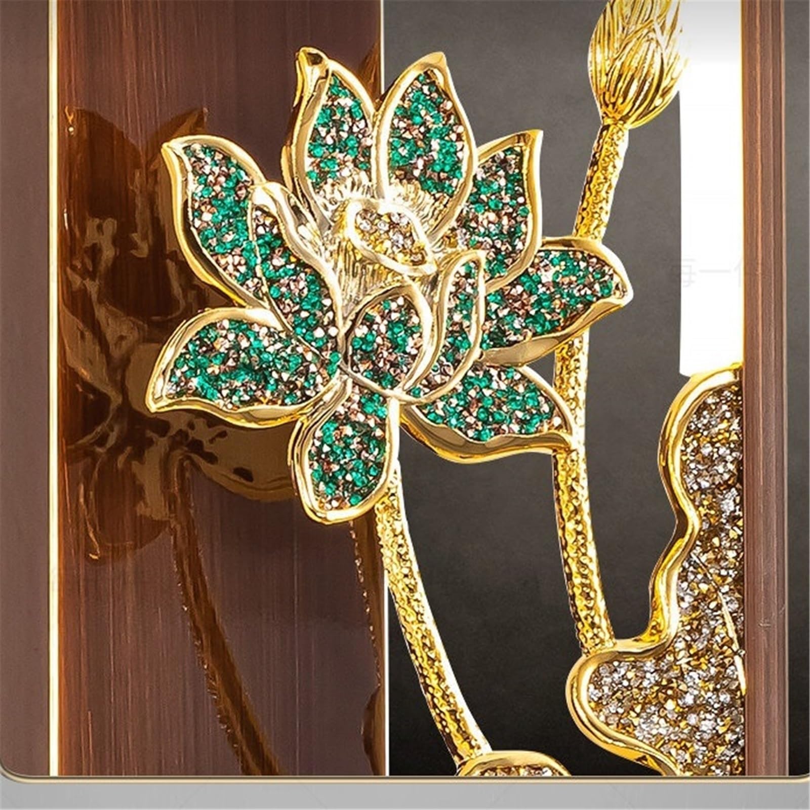 Applique da parete Sono adatte lampade da parete in metallo decorato con loto e legno per corridoio