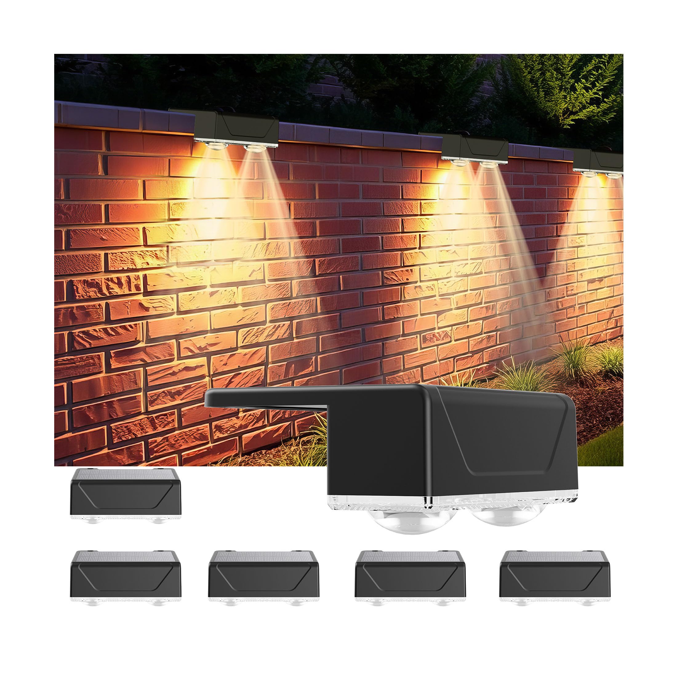 Lankey Sound Solar Garden Lights, Outdoor Wall Lights Out with 3 Modes