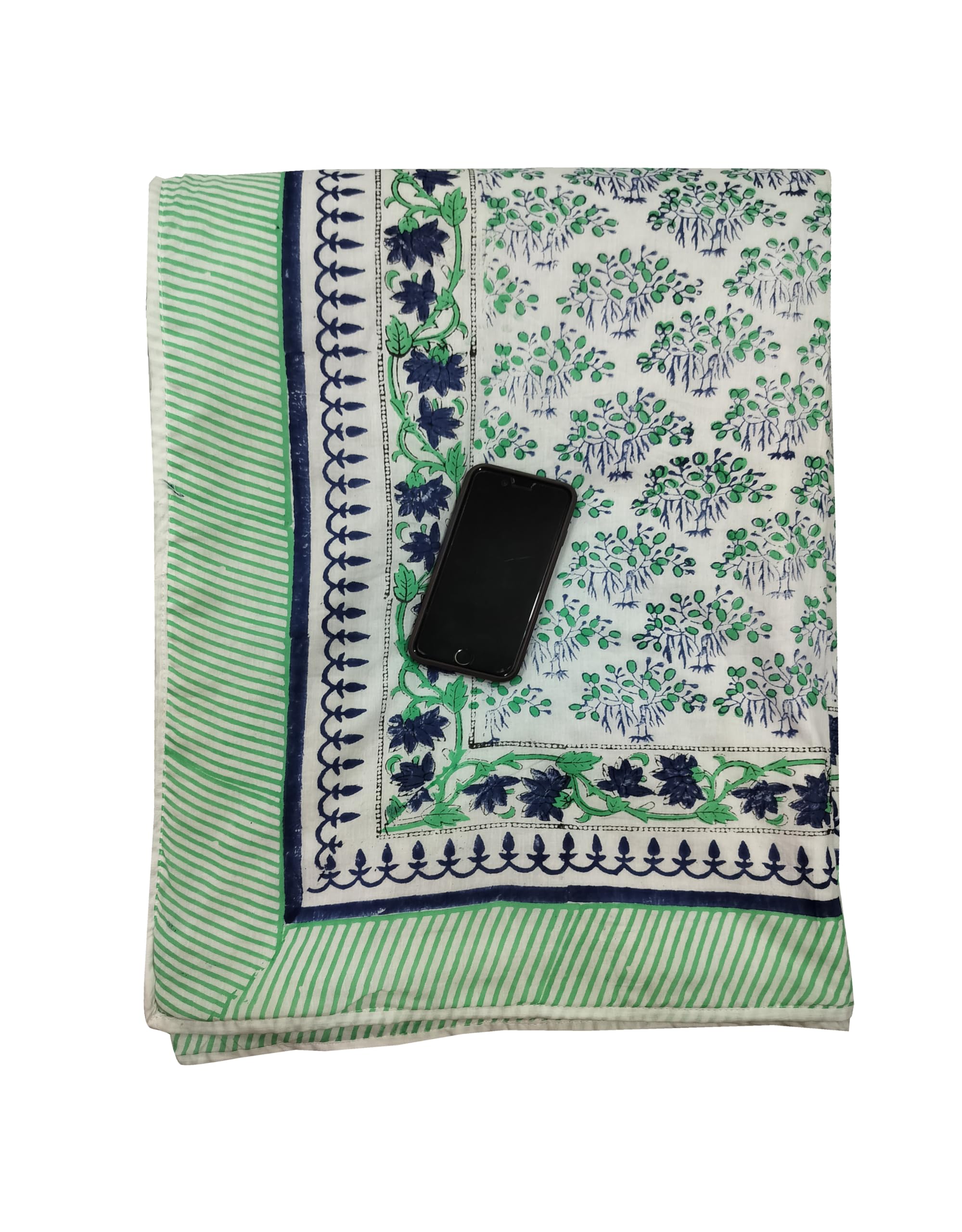 Exportindia Cotton Dohar Queen Size Flower Print and Comfort in A/C Zon, Good Locking Print Ac Quilt Soft dohar Summer dohar (Twin Size 60x90 Inch)