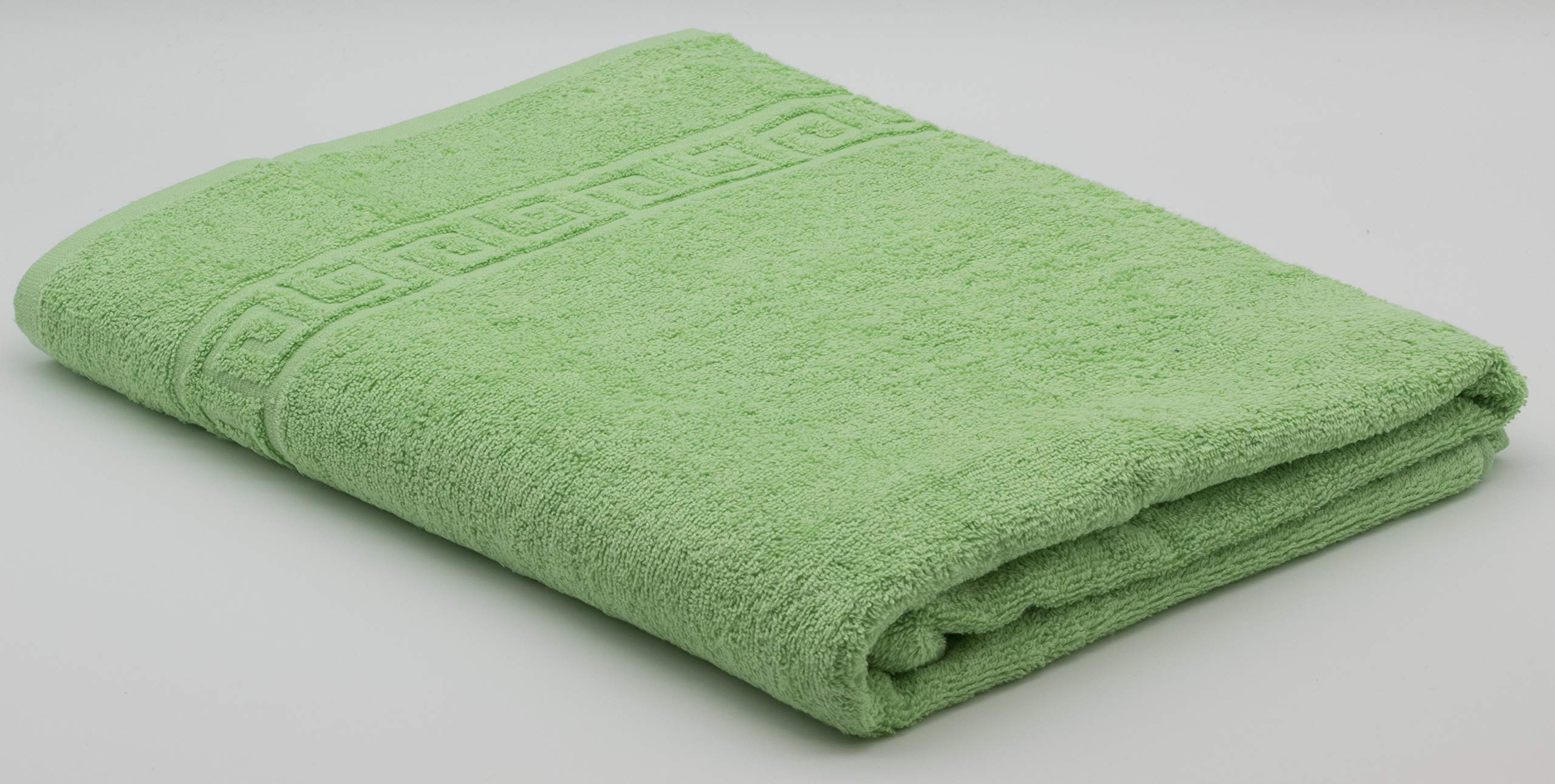 LIGHT TURQUOISE 2 X BATH TOWELS SET, 70X140 LARGE SIZE 100% NATURAL COTTON 500 GSM THICK ABSORBENT TOWEL, HOTEL QUALITY RINGSPUN — view 16