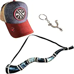 Kit Berrante 5 Chifres Profissional Boné Farm Bulls Chaveiro (vinho)