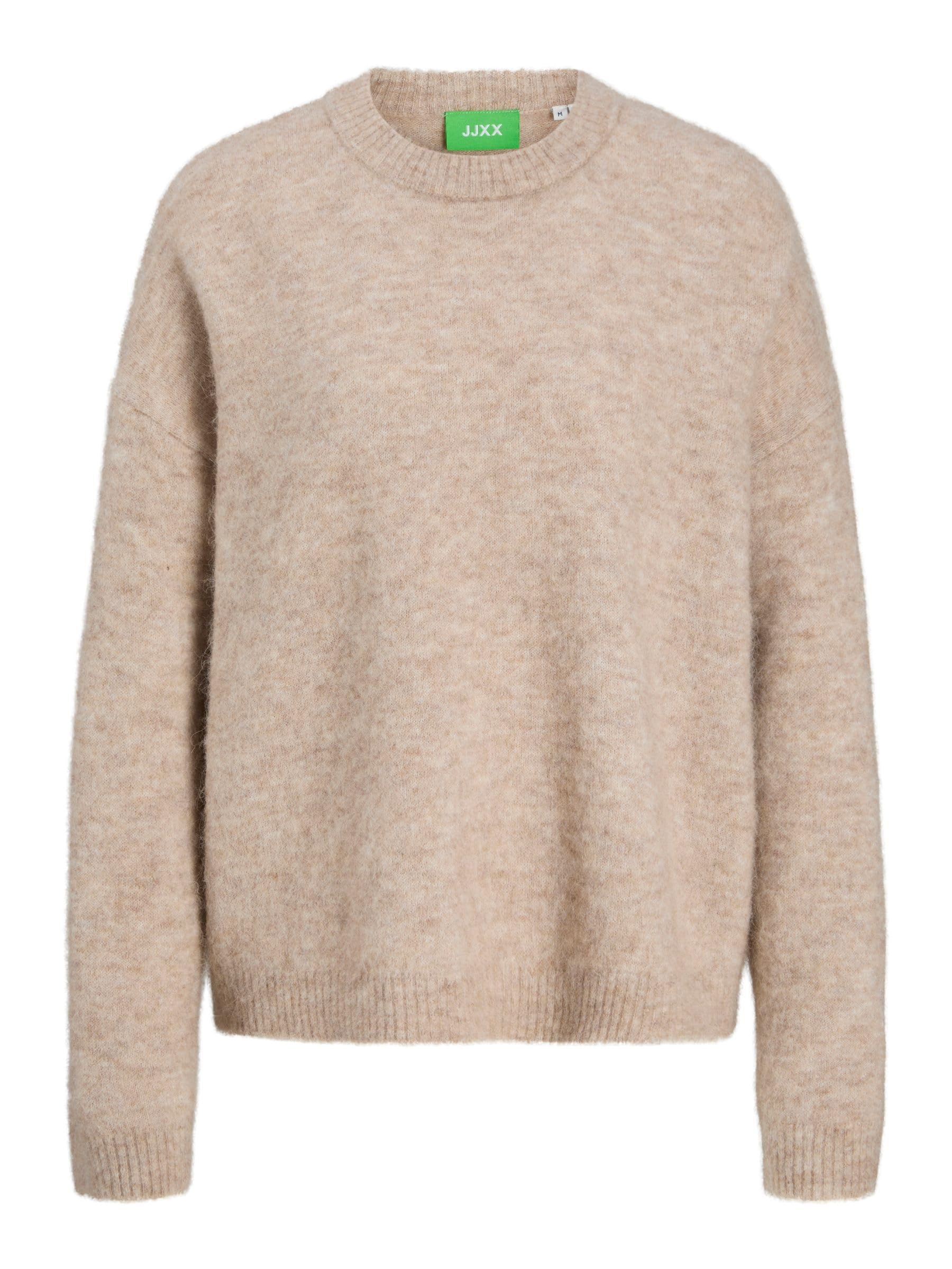 Jxmatilda Wool Blend Crew Neck Knit, Fog, XL