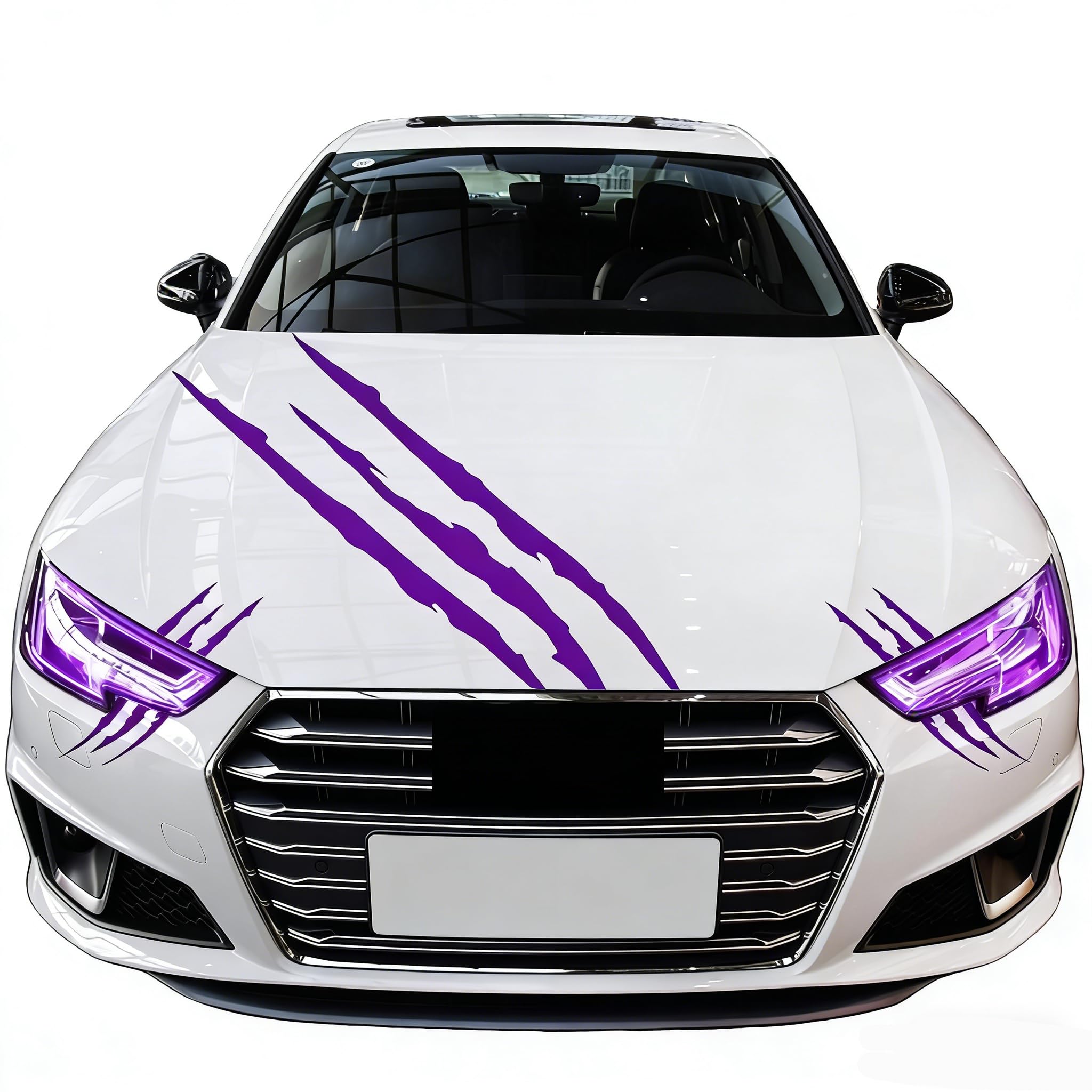 Claw Mark Car Decals, 3‑Pack Scratch Cover Stickers for Hood Headlight