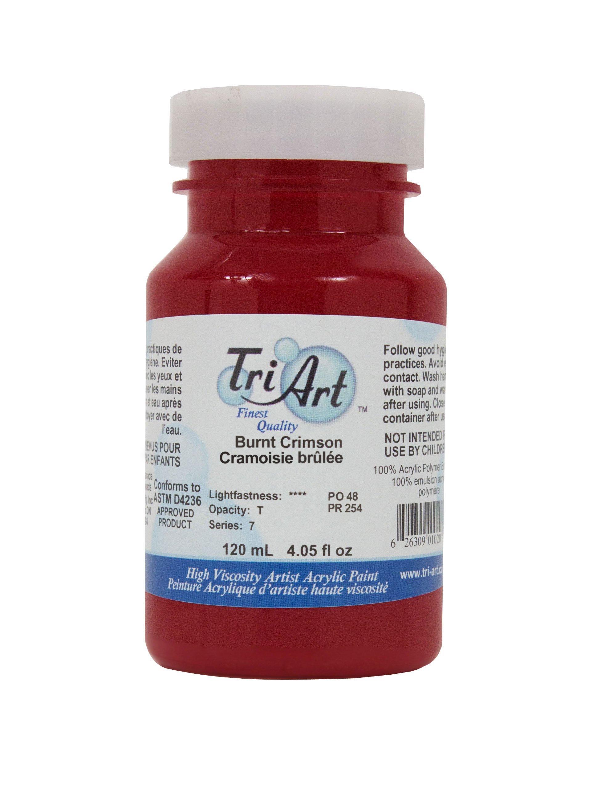 Tri-Art High Viscosity Paint, 120ml, Burnt Crimson