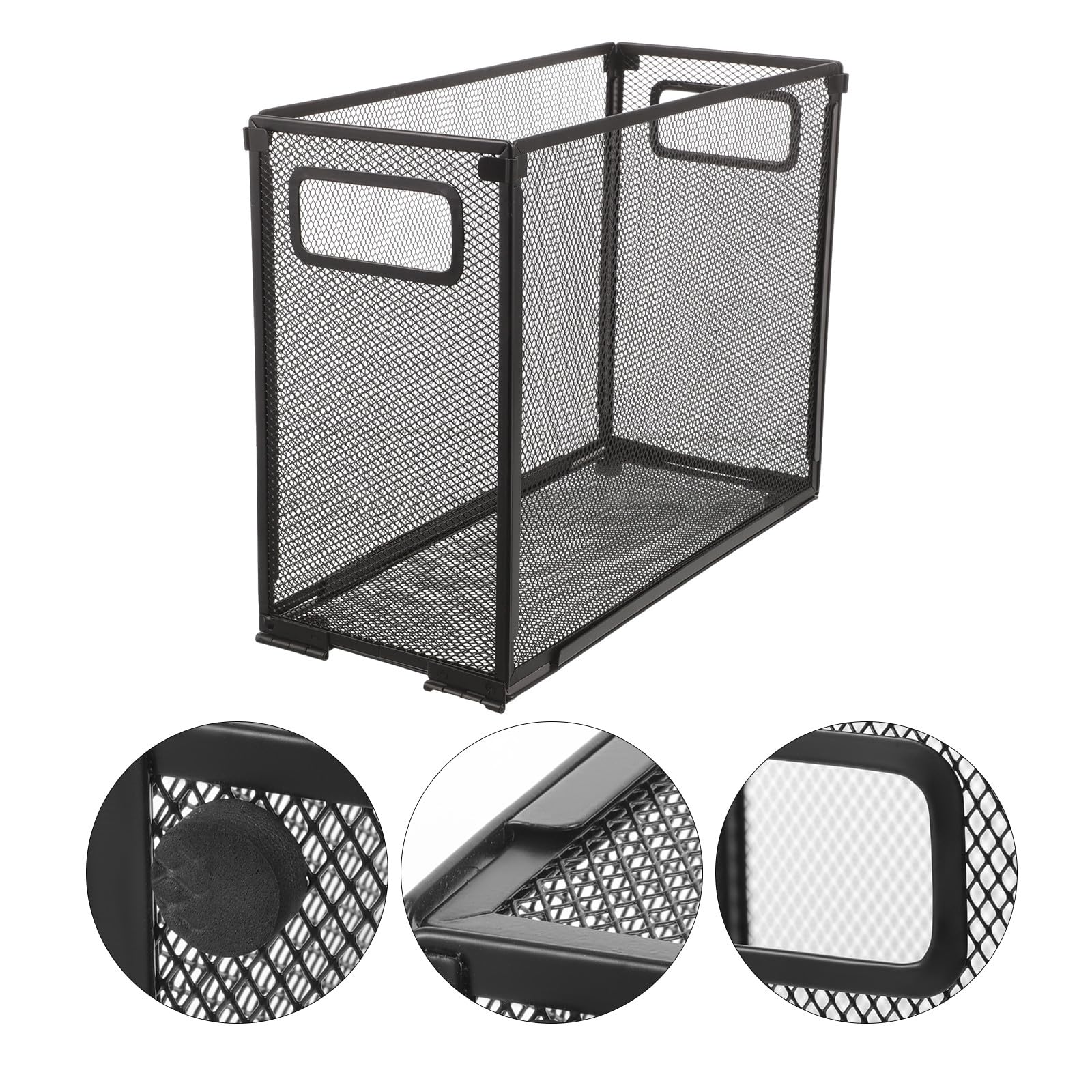 Beavorty Organizer Porta Documenti in Acciaio Inox, Scaffale Porta Libri Pieghevole e Portadocumenti a Rete per Ufficio, Biblioteca e Studio, Soluzione Salvaspazio per Cartelle Sospese