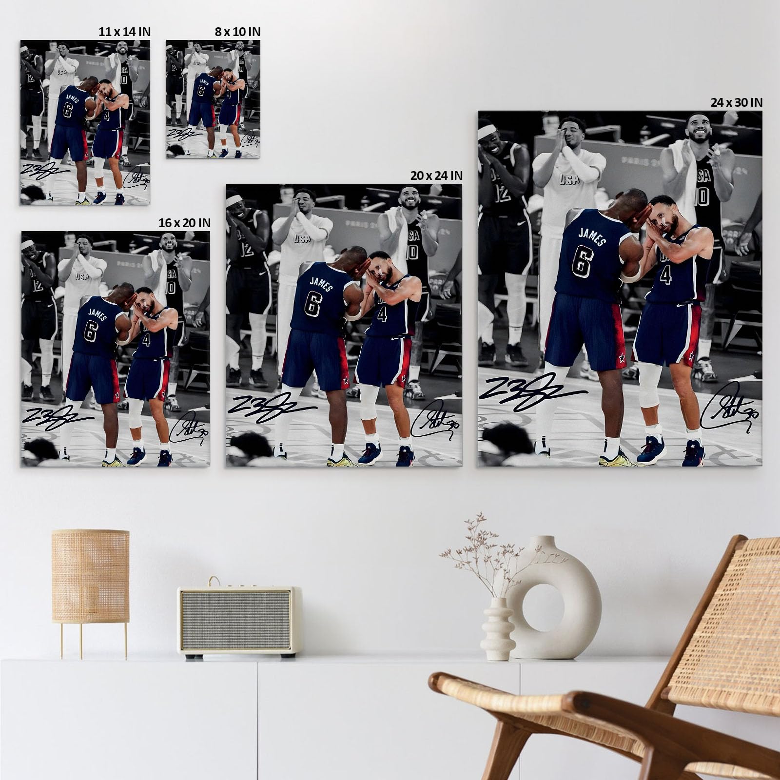 Amazon.co.jp: NBAキャンバスウォールアート装飾 - レブロンジェームズ