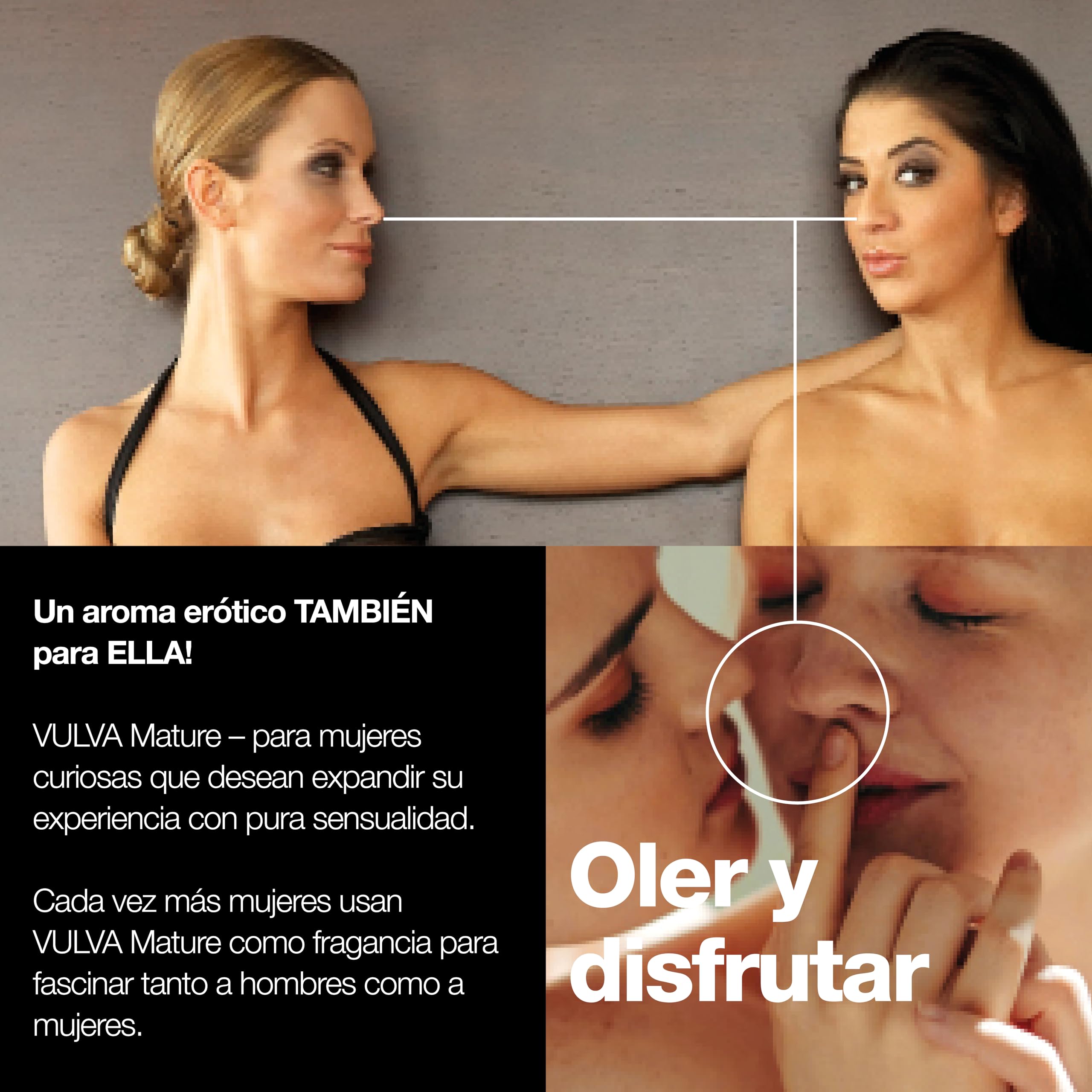 VULVA - Versión completa madura - Auténtica fragancia erótica de la vagina de una dama madura para disfrutar del olfato - Afrodisíaco para hombres y mujeres - Mezcla de feromonas de fragancia erótica