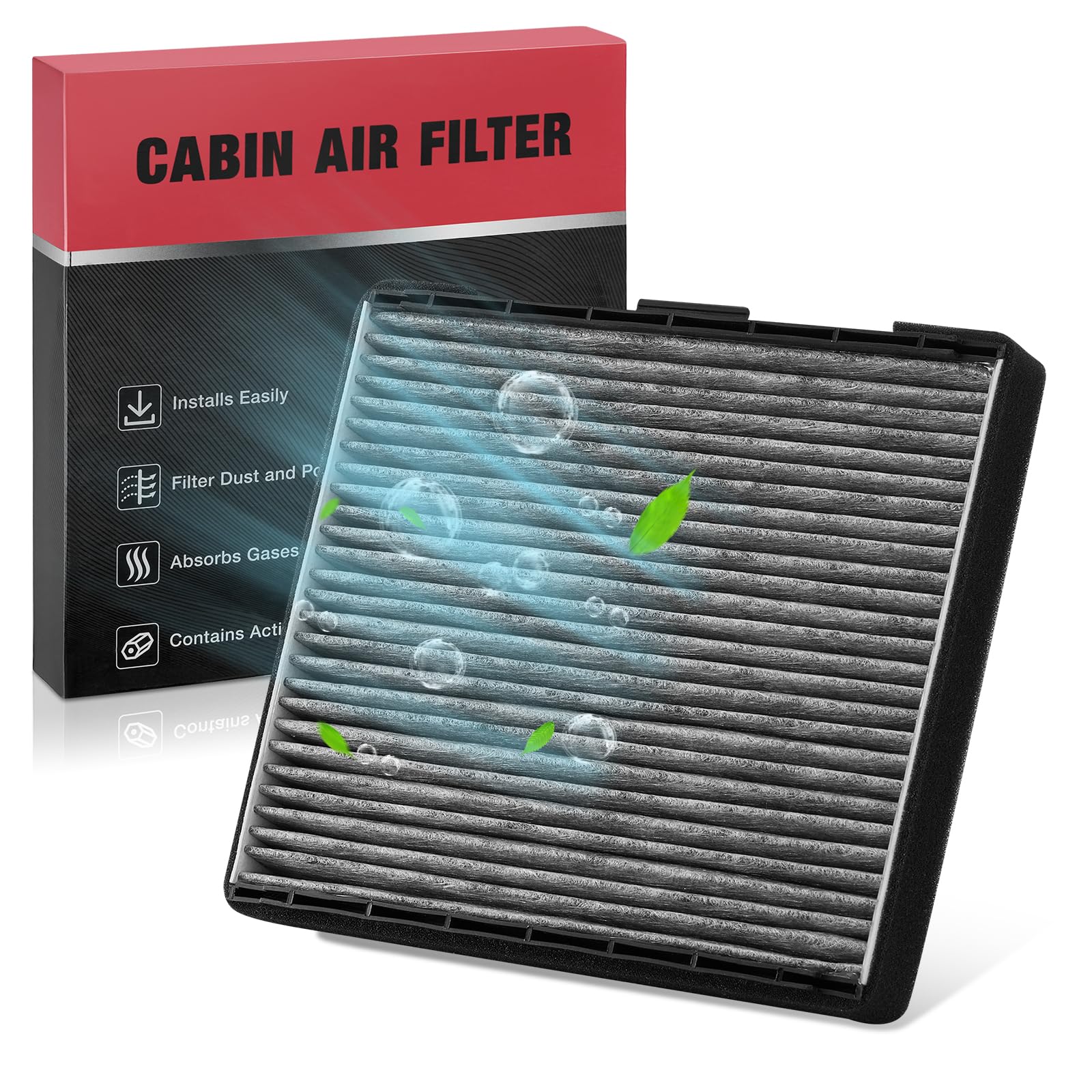 BDFHYK CF10329 Cabin Air Filter with Activated Carbon Compatible with Hyundai 2001-2006 Elantra, 2007-2010 Entourage, 2003-2008 Tiburon, Compatible with Kia 2006-2010 Sedona 3.8L V6Global Recycled StandardGlobal Recycled StandardGlobal Recycled Standard