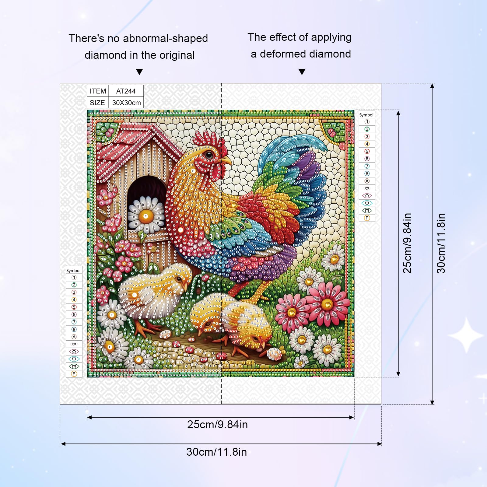 Tontut Diamond Art Painting Kit, Chick, Adult 5D DIY Diamond Art Set for Gift Wall Decoration, Suitable for Office, or Home Wall Decoration