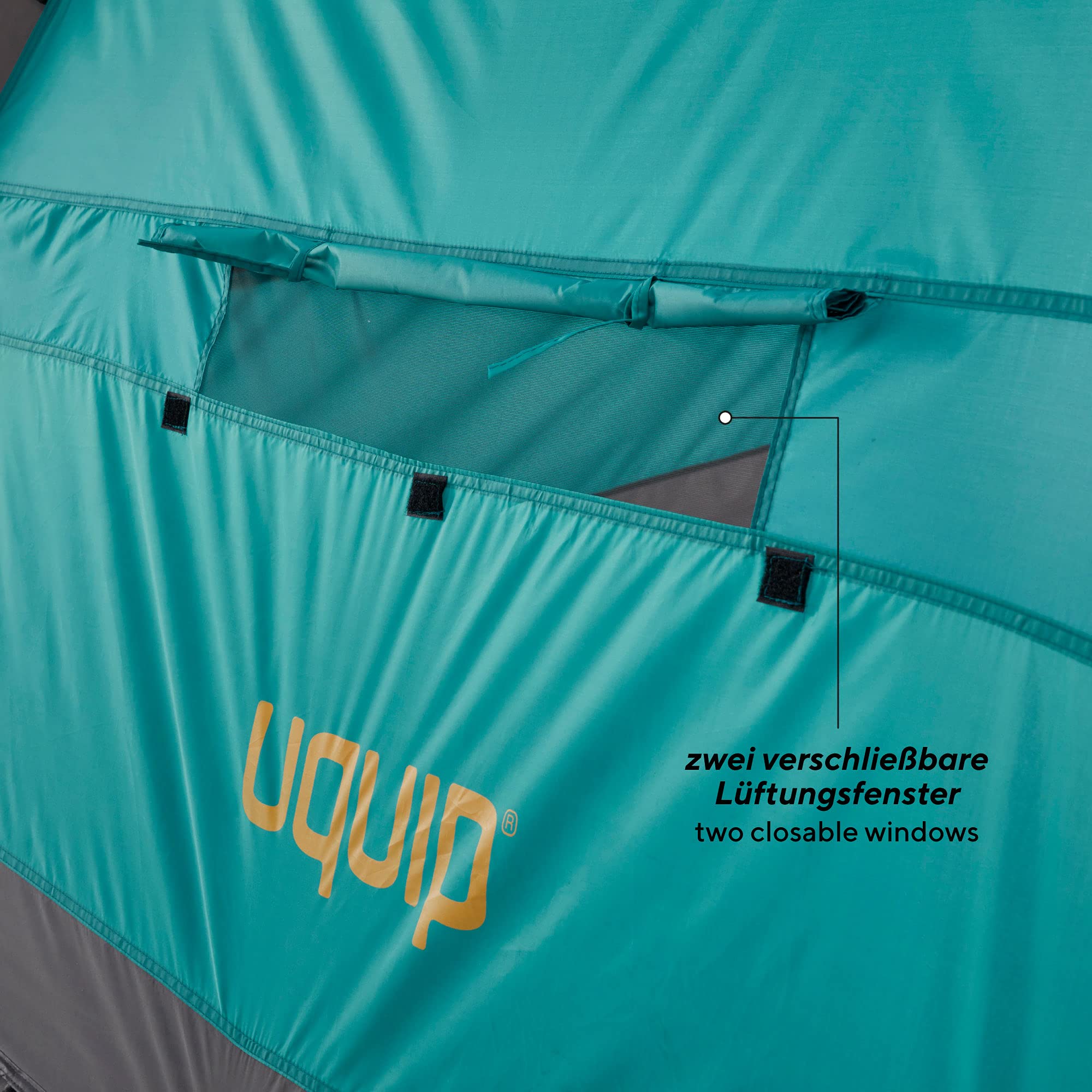 Uquip Tente de Plage XL Buzzy I Protection UV 50+ I Protège du Soleil, du Vent et de la Pluie I Idéale pour Toute la Famille