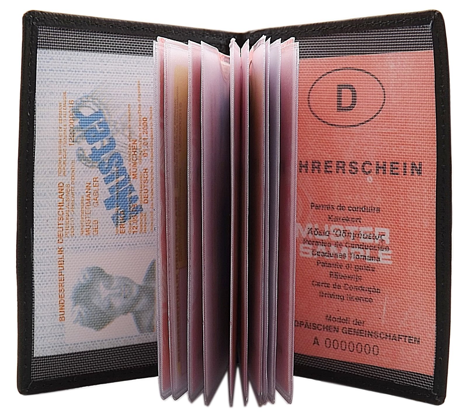 myledershop MJ-Design-Germany etui na kartę ID ze skóry cielęcej lub bawolej, 9 x 1 x 12,5 cm, 12.5 cm x 8.99 cm x 0.99 cm, Klasyczny