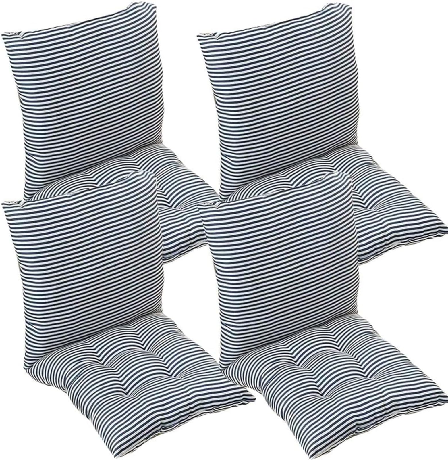 Pack Of 4/2/1 Chair Cushions With Back Seat Back Cushion,Outdoor Indoor Seat Pads for Garden Soft Cotton Kitchen Chairs Cushions(Styletyx12,40x40cm(4PC))