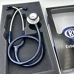 Estetoscópio Duplo Efficace Profissional BIC Adulto e Pediátrico Azul - Ideal enfermagem e estudantes