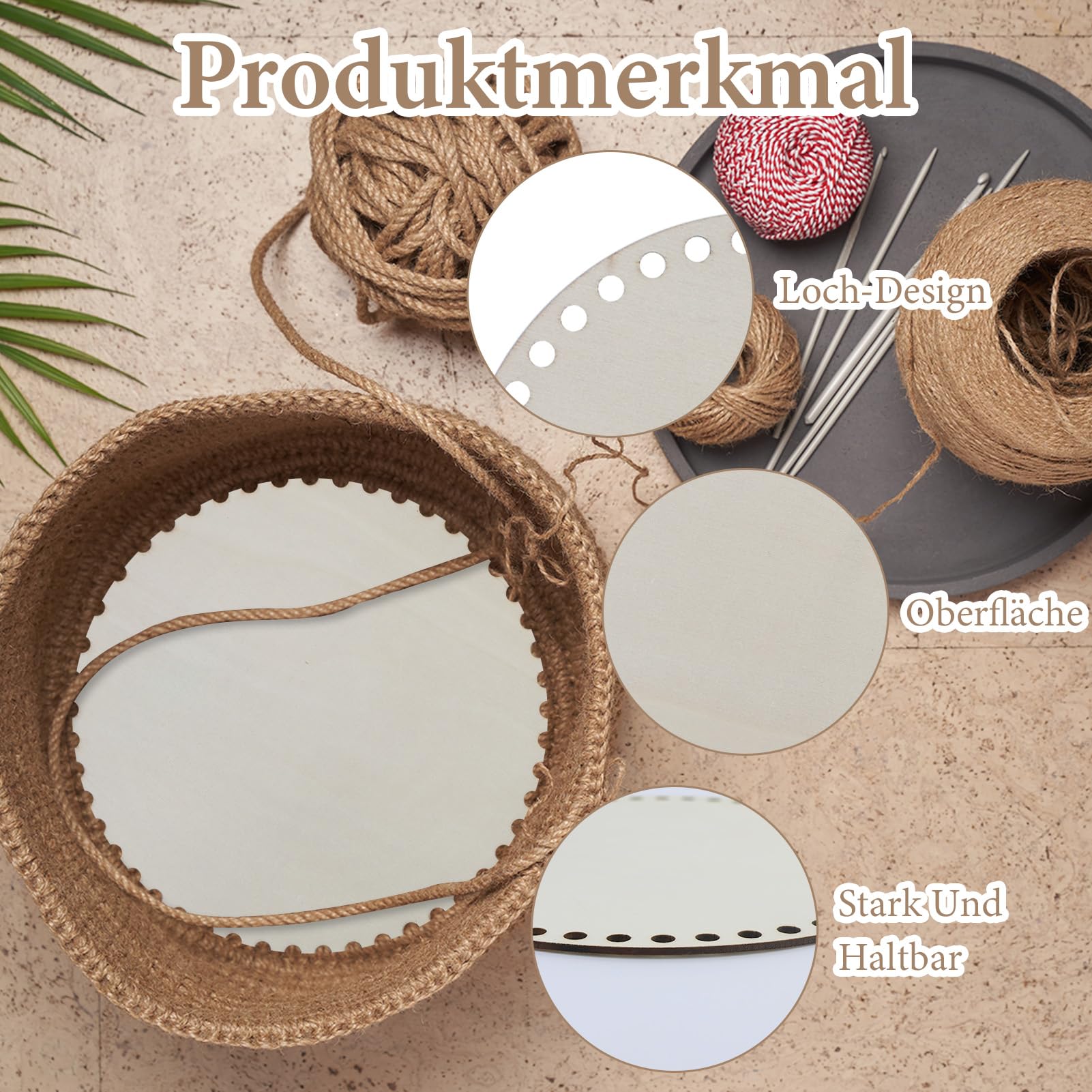 Lot De 6 Fonds Ovales Bois Pour Panier Crochet – 10 X 20 Cm – Base Solide DIY Pour Sacs, Paniers & Projets Bricolage – Trous Prêts à L’Emploi