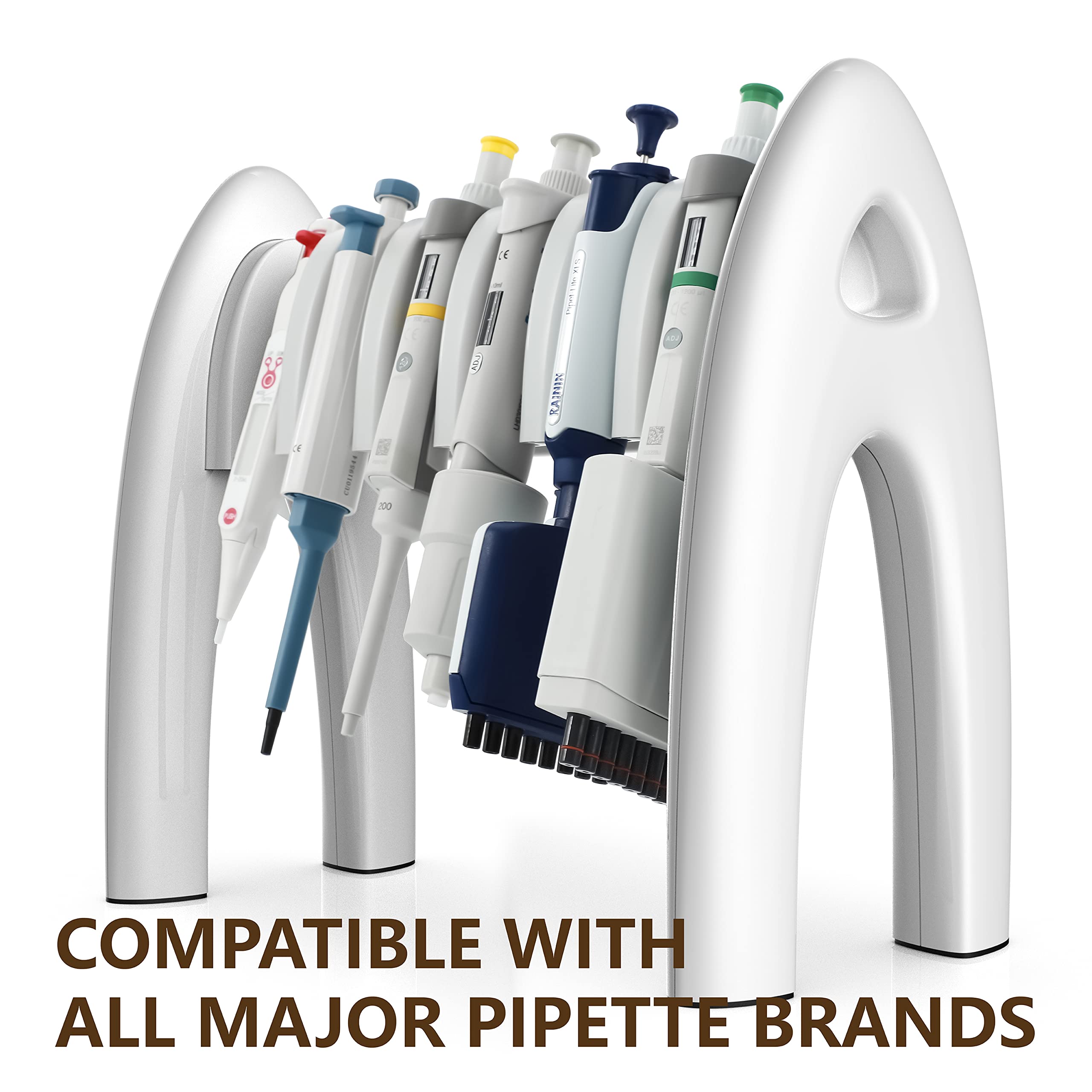 Science Lab - Estantes para pipetas - Estante para pipetas 4E's USA, soporte compacto para pipetas de 6 ranuras, estante para micropipetas de banco