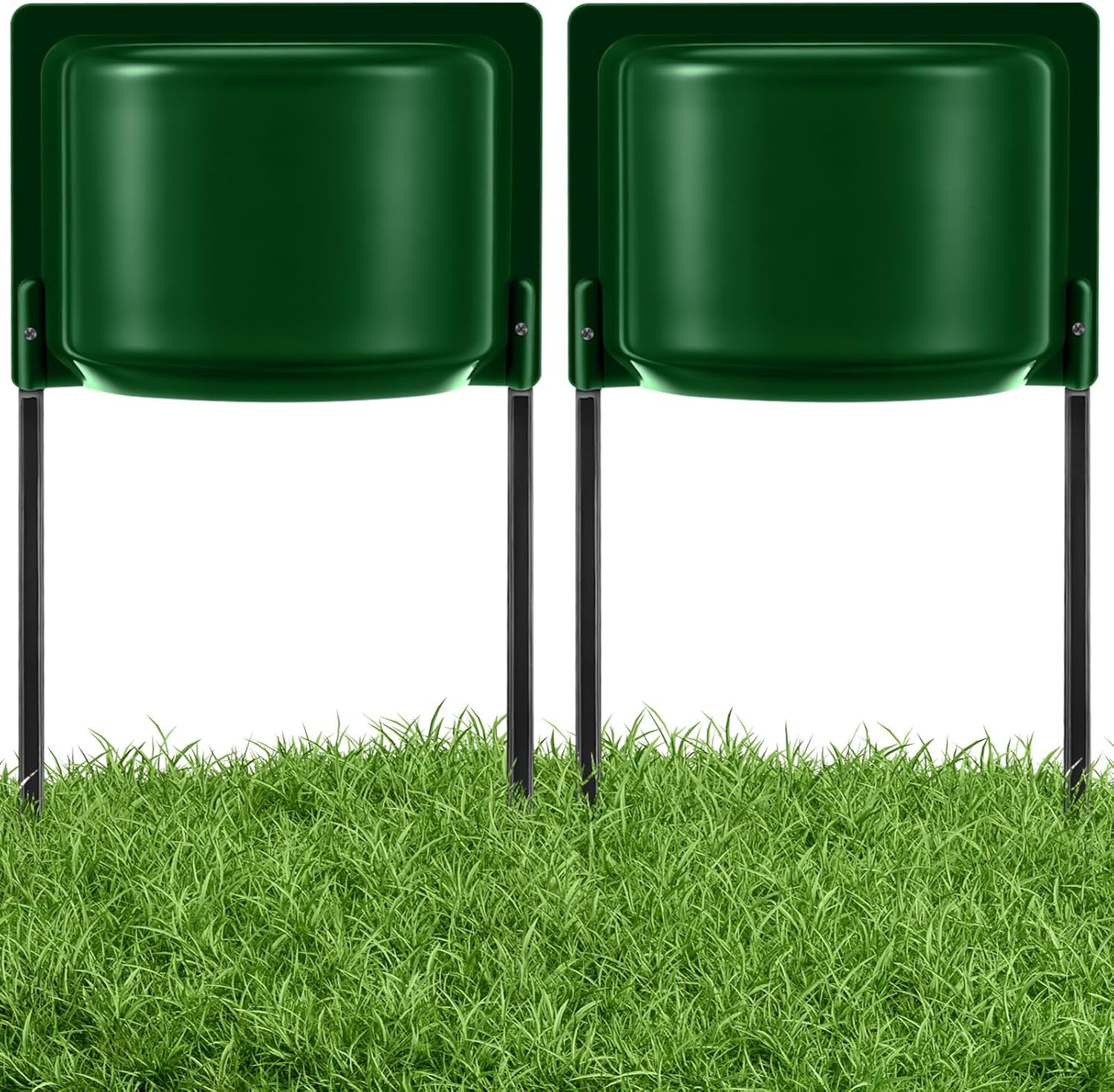 Lasnten 2 Pcs Sprinkler Guard Green Sprinkler Splash Shield Plastic Head Protector Overspray Protector Guard for Lawns, Parks, Garden Green 2