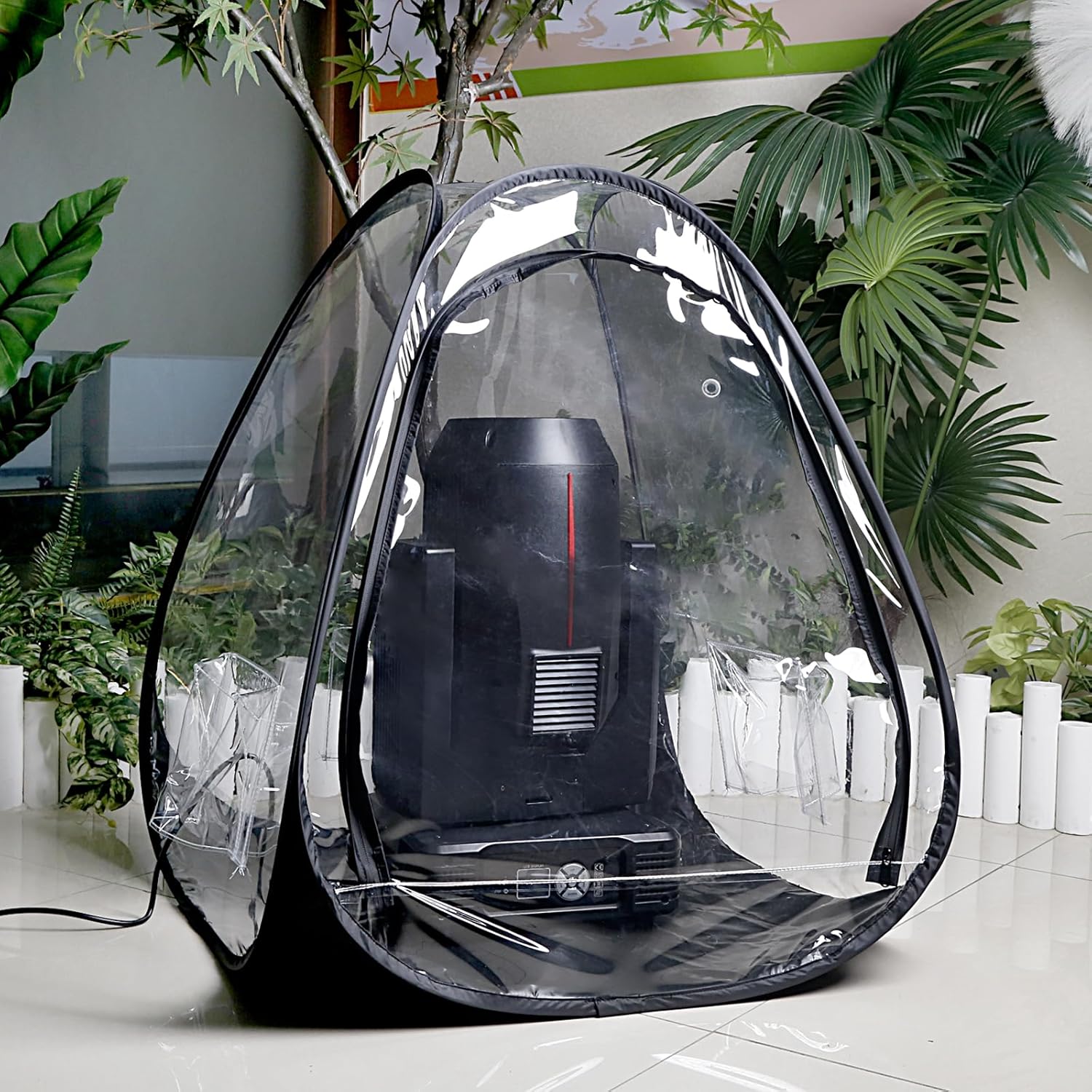 MAD OWL Professional Moving Head Light Rain Cover,Waterproof and dustproof Stage Lighting Protection Accessory, Floor standing transparent moving head light rain cover 2 pack
