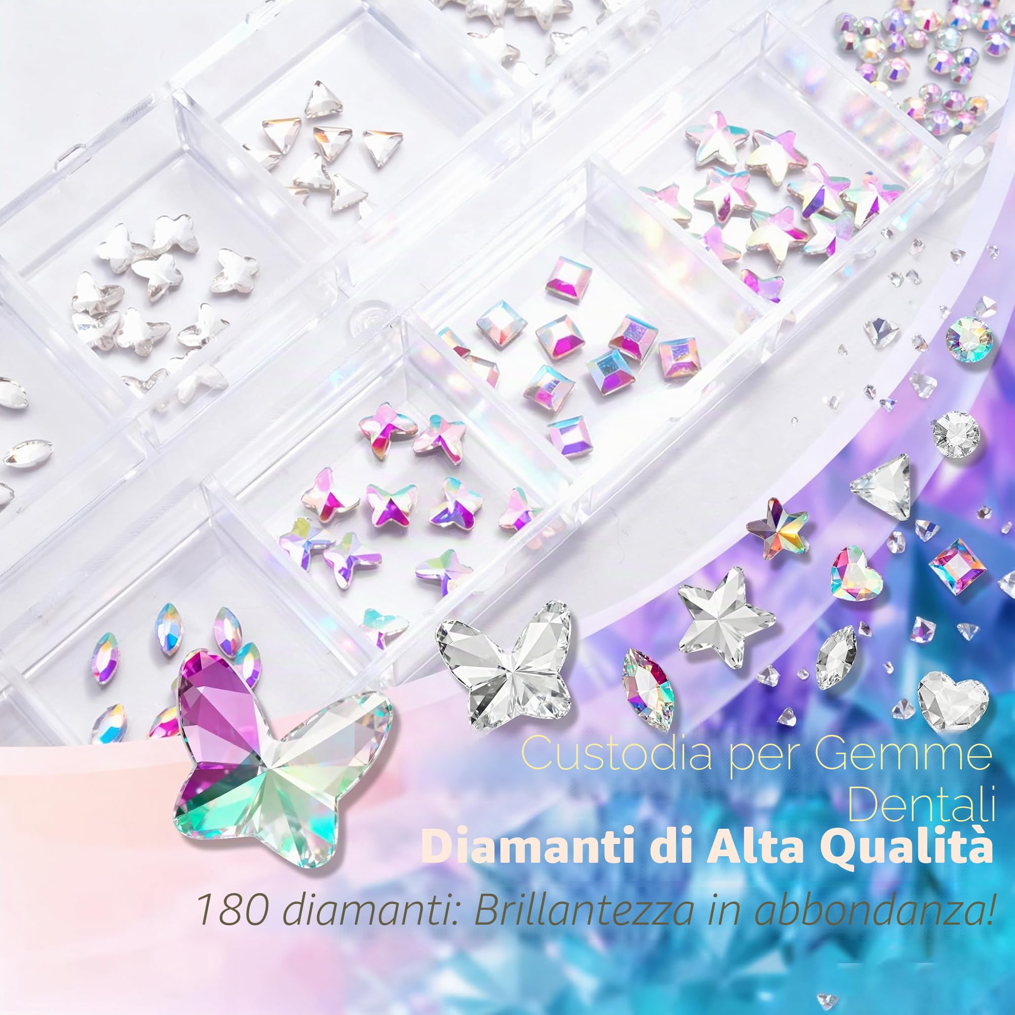 Luretrap Y2K Trendy Kit di 30 Gemme per Denti in Cristallo - Scatena il Tuo Sorriso Scintillante, NTGK-24462