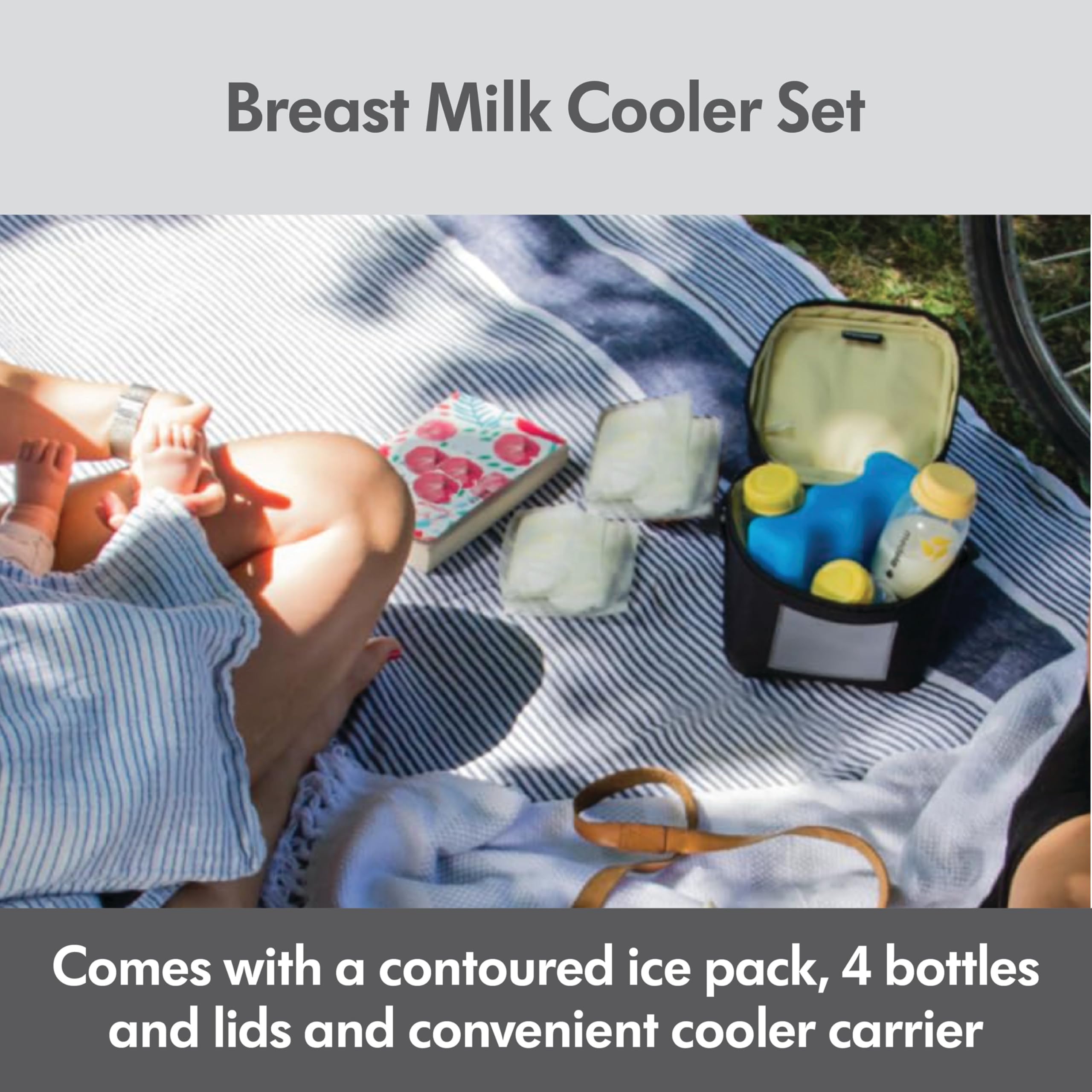 Medela Geschenkset zur Aufbewahrung von Muttermilch und Kühler, BPA-frei, mit Flaschen, Aufbewahrungstaschen, Sterilisierungsbeuteln für die Mikrowelle und Kühltasche mit Beutel