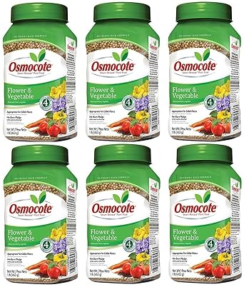 Osmocote Smart-Release Plant Food Flower & Vegetable, 14-14-14, 1 Lbs. - Pack of 6
