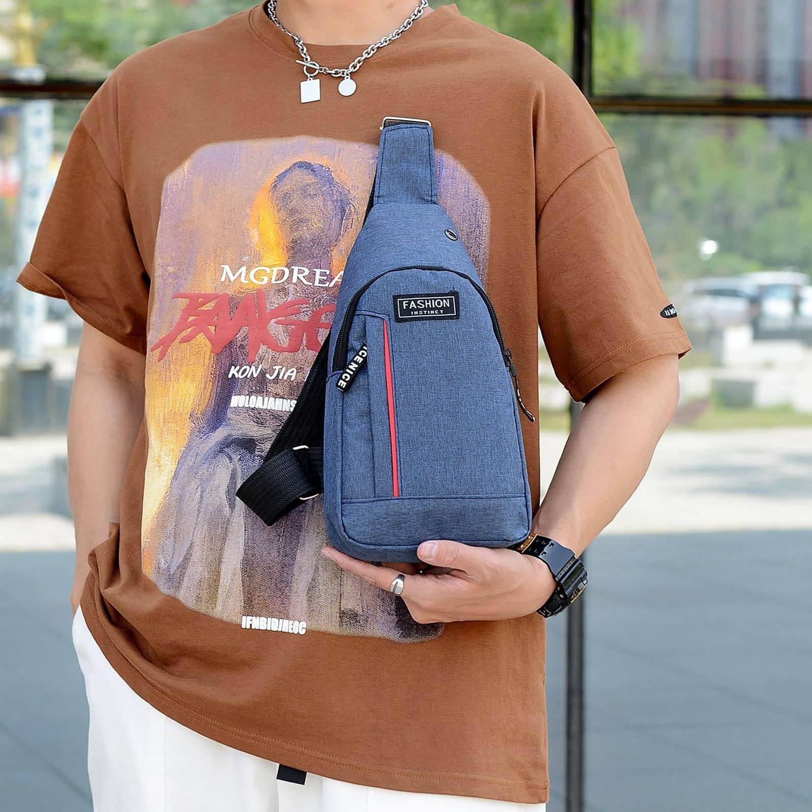 Torba na ramię męskie torby na ramię saszetka na ramię torba crossbody outdoorowa sportowa na ramię klatka piersiowa na co dzień piknik płócienna torba kurierska