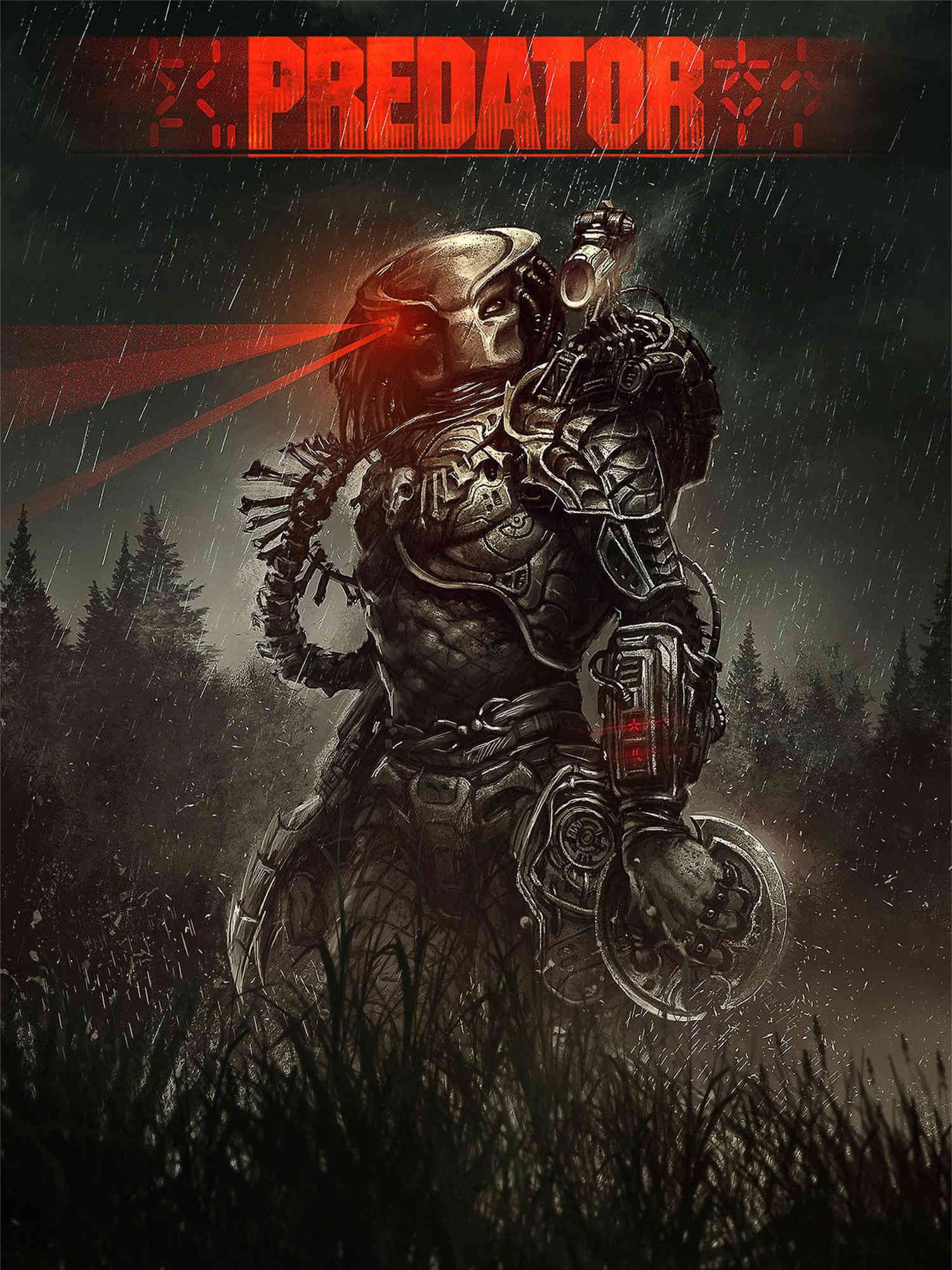 qich DIY 5D Diamond Painting Kits for Kids, Predator Classic Movie Film, Round Full Drill for Adult Rhinestone Embroidery Home Wall Art Decor 12x16 inches (CJW-0825-1-1)