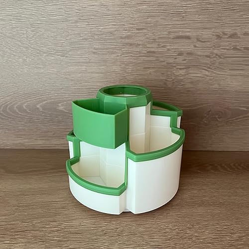 Vista 4 de Portalápices giratorio para organizadores de bolígrafos de escritorio, organizador de escritorio pequeño para oficina, hogar, escuela