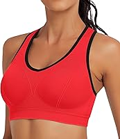 Vista 4 de MIRITY - Brasier deportivo de alto impacto con espalda cruzada para mujer