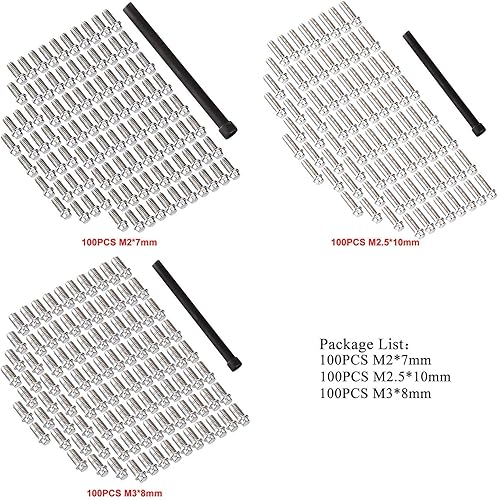 Miniatura 3 de INJORA 300PCS M2 M2.5 M3 Kit de tornillos de metal llantas para 110 RC Car Crawler TRX4 TRX6 Axial SCX10 90046 AXI03007