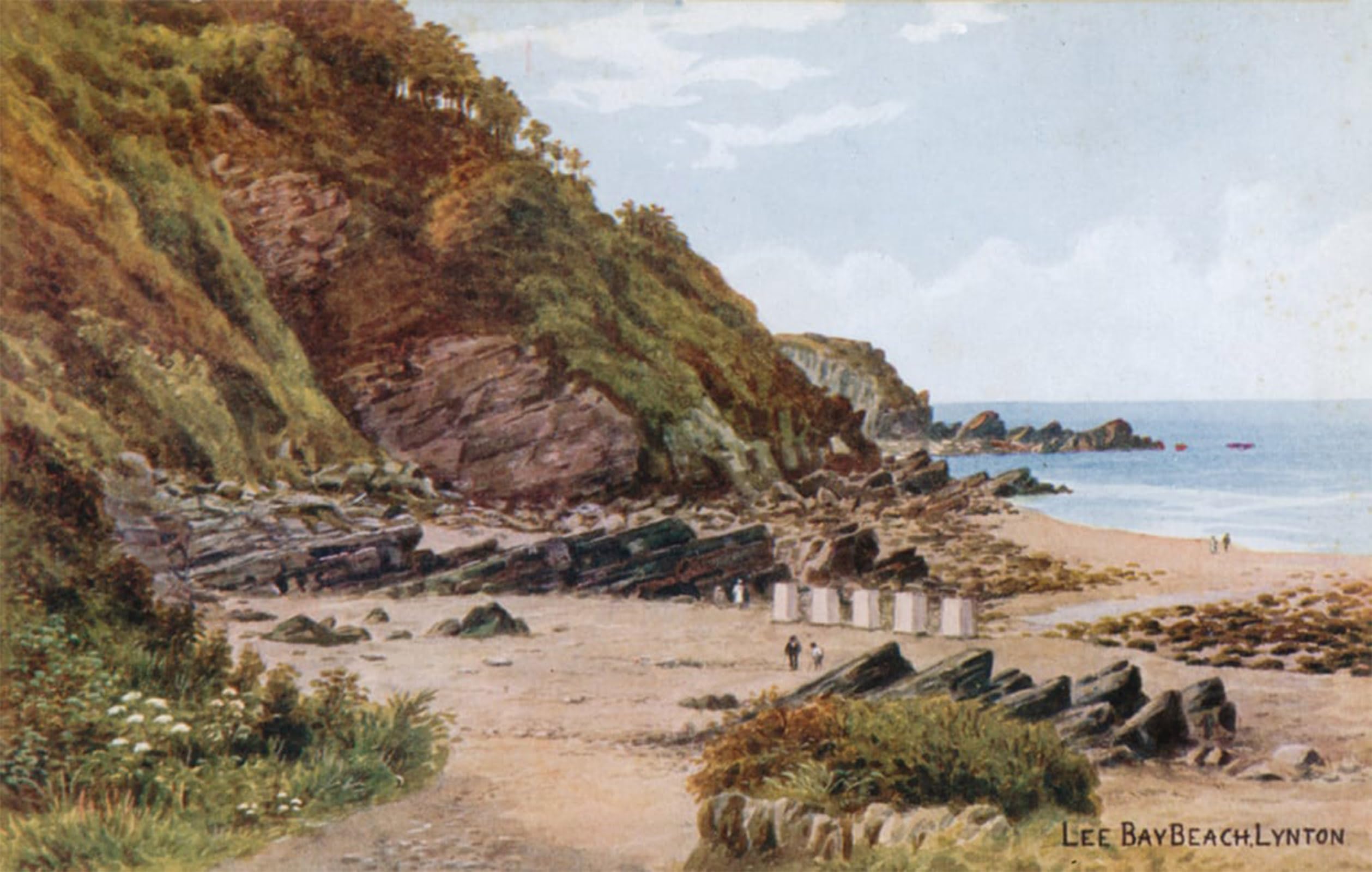 ARTXLXXBN Famous Painting Canvas Artwork Graffiti Print Bay Beach Lynton by Alfred Robert Quinton Portrait Canvas Image for Home Decor 60x90cm