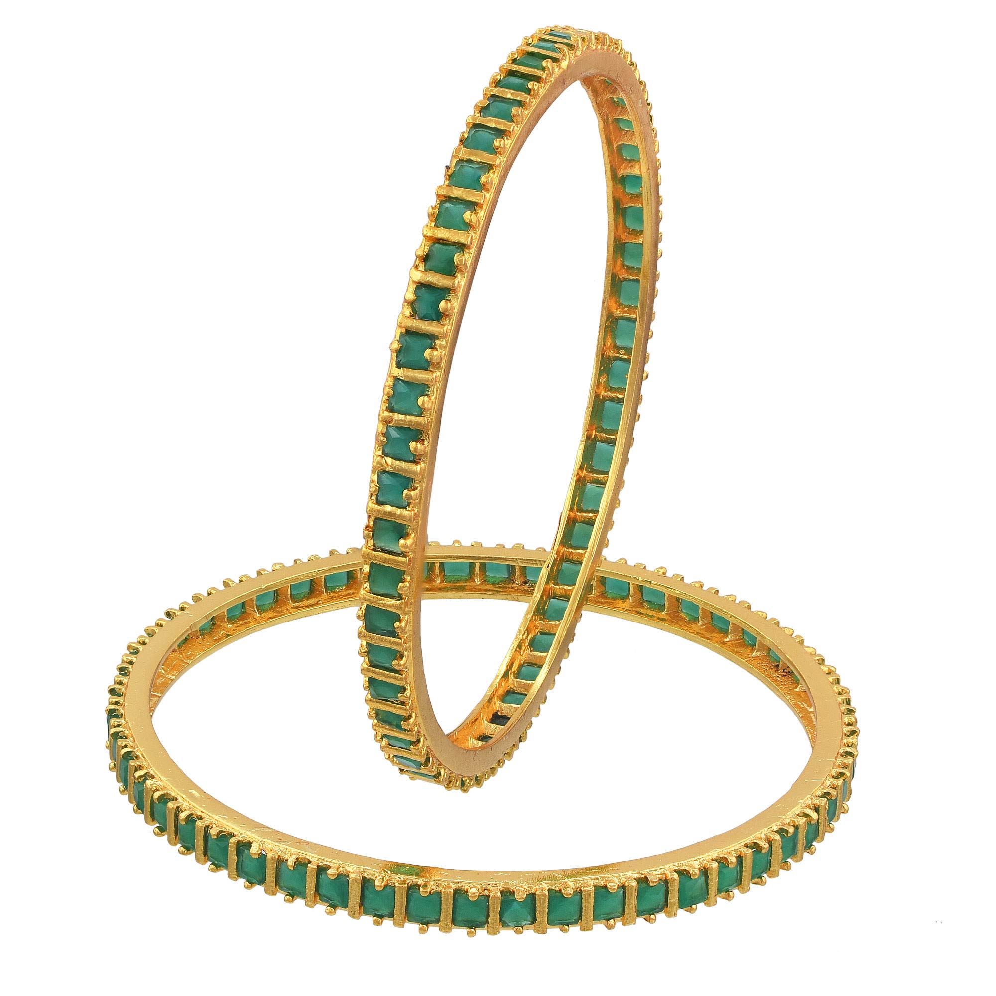 Superstore18 Brass Gold plated Faux Emerald Bangle set Women (SST1584BGSV-2.6) (B0CYWYMXBL) Amazon Price History, Amazon Price Tracker
