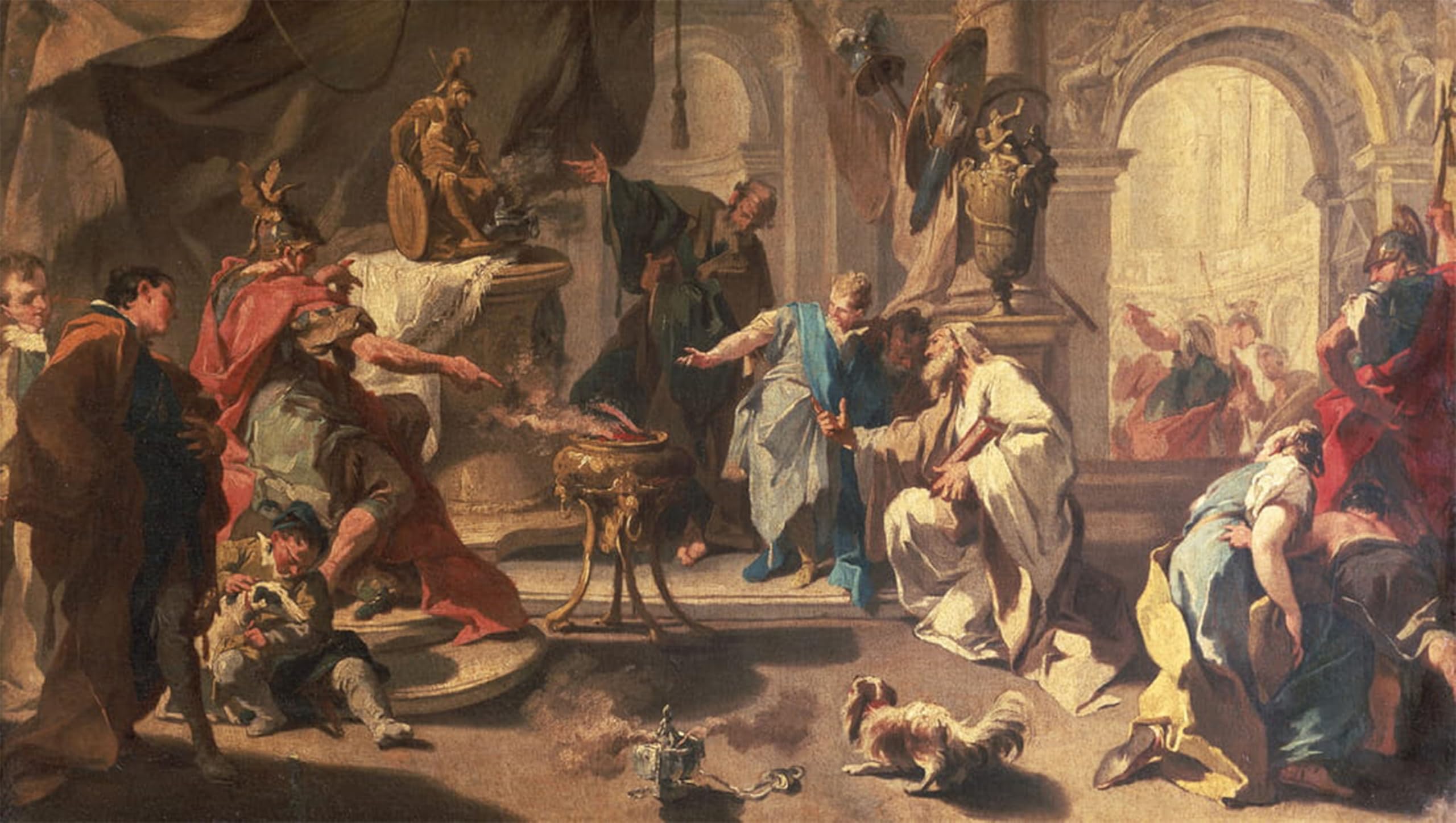 RZHRHJES Famous Painting Poster Art Canvas Print Retro Picture Hannibal Swearing Revenge Against Romans by Battista Pittoni Poster Wall Art for Home Decor 60x90cm