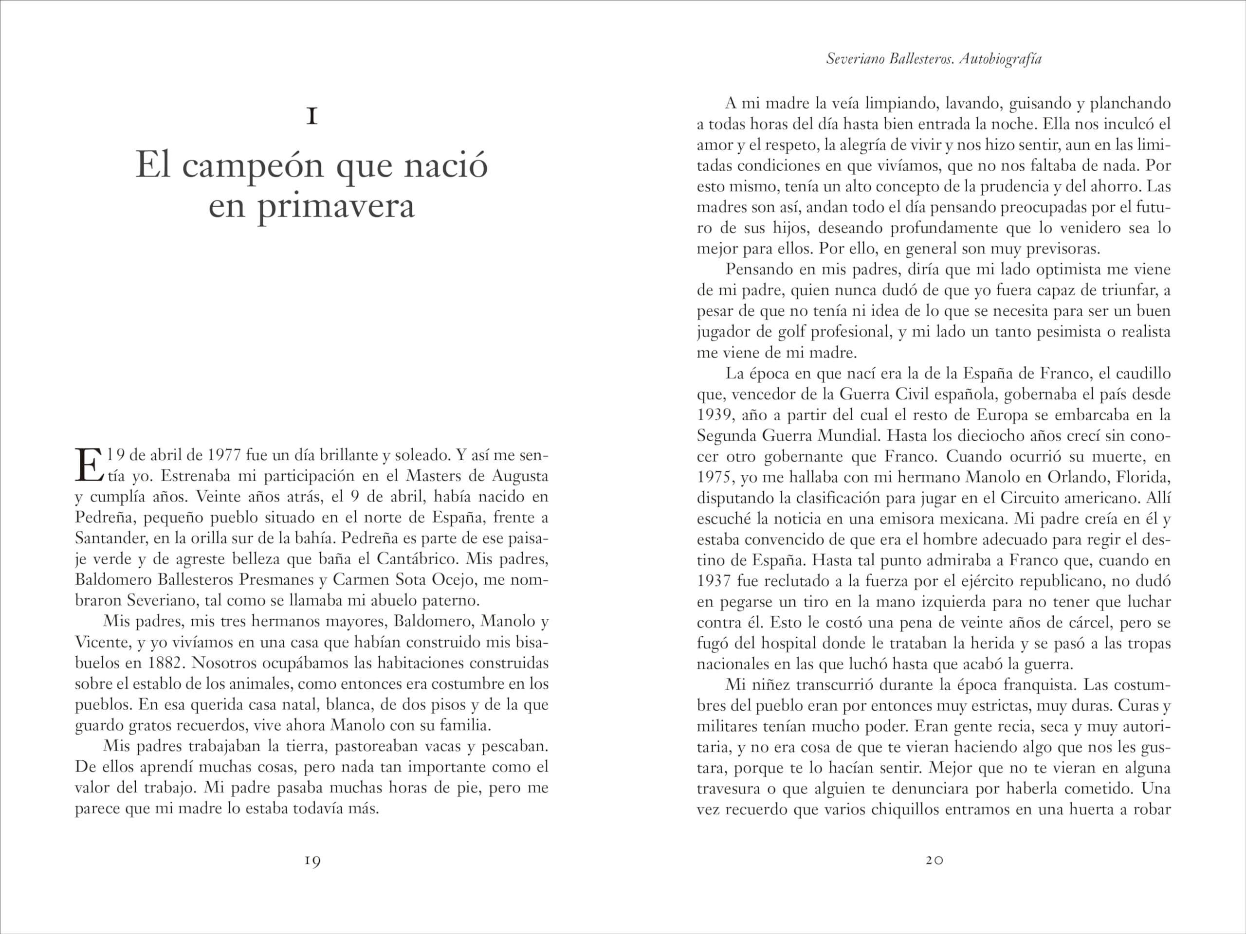 Severiano Ballesteros : autobiografía