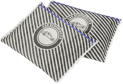 Twin Pack 200g Car Automotive Dehumidifier, Dry Air, Reusable Moisture Absorber Bag, Keeps windows Fog Free - Prevents Condensation and Mould - Perfect for Electronics, Boats, Cars, Vans