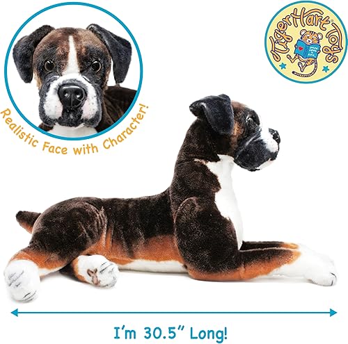 Miniatura 3 de Bob The Boxer - Perro de peluche grande de más de 2 1/2 pies de largo