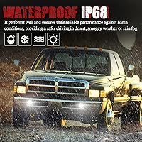 Vista 6 de BUNKER INDUST Luces antiniebla LED Dodge Ram con luces de circulación diurna, juego de 1 par de lámparas de lentes transparentes de repuesto