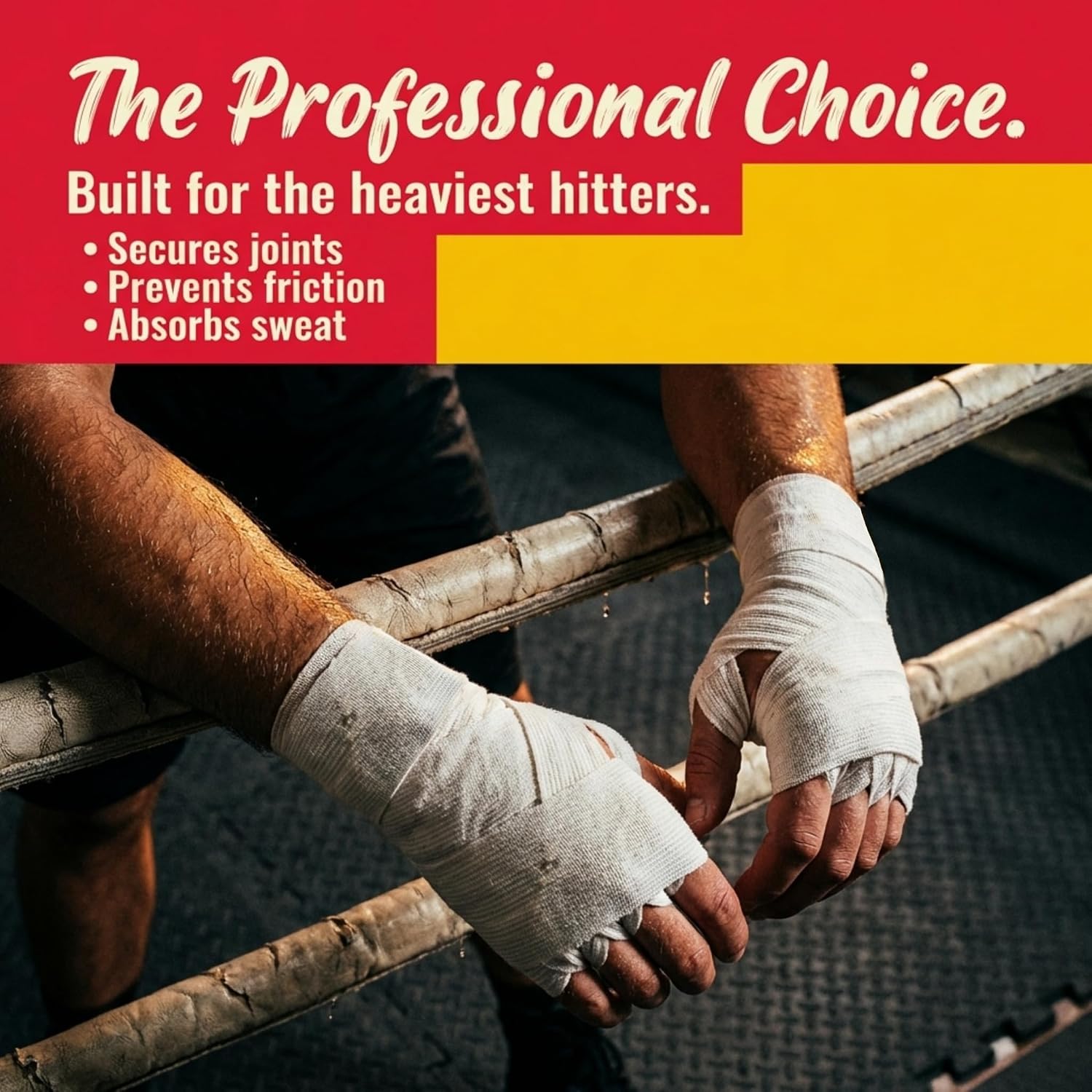 Le Roy Mexican Boxing Hand Wraps, Elastic Bandages, 2 Inch x 5.5 Yards, 16 Pack, for Combat Sports, Flat Knit Material