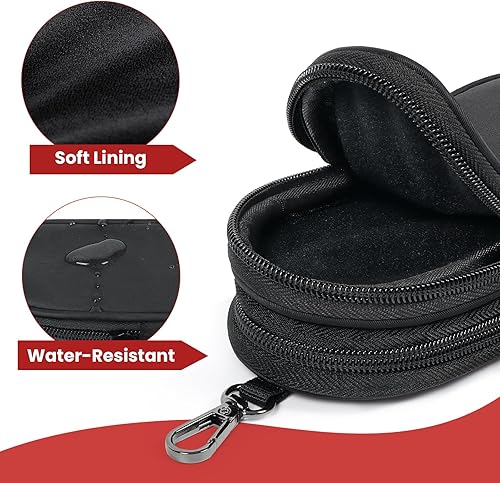 Miniatura 4 de Estuche doble para gafas, suave funda doble para lentes de sol con clip y cremallera para mujeres y hombres, bolsa portátil para gafas de viaje