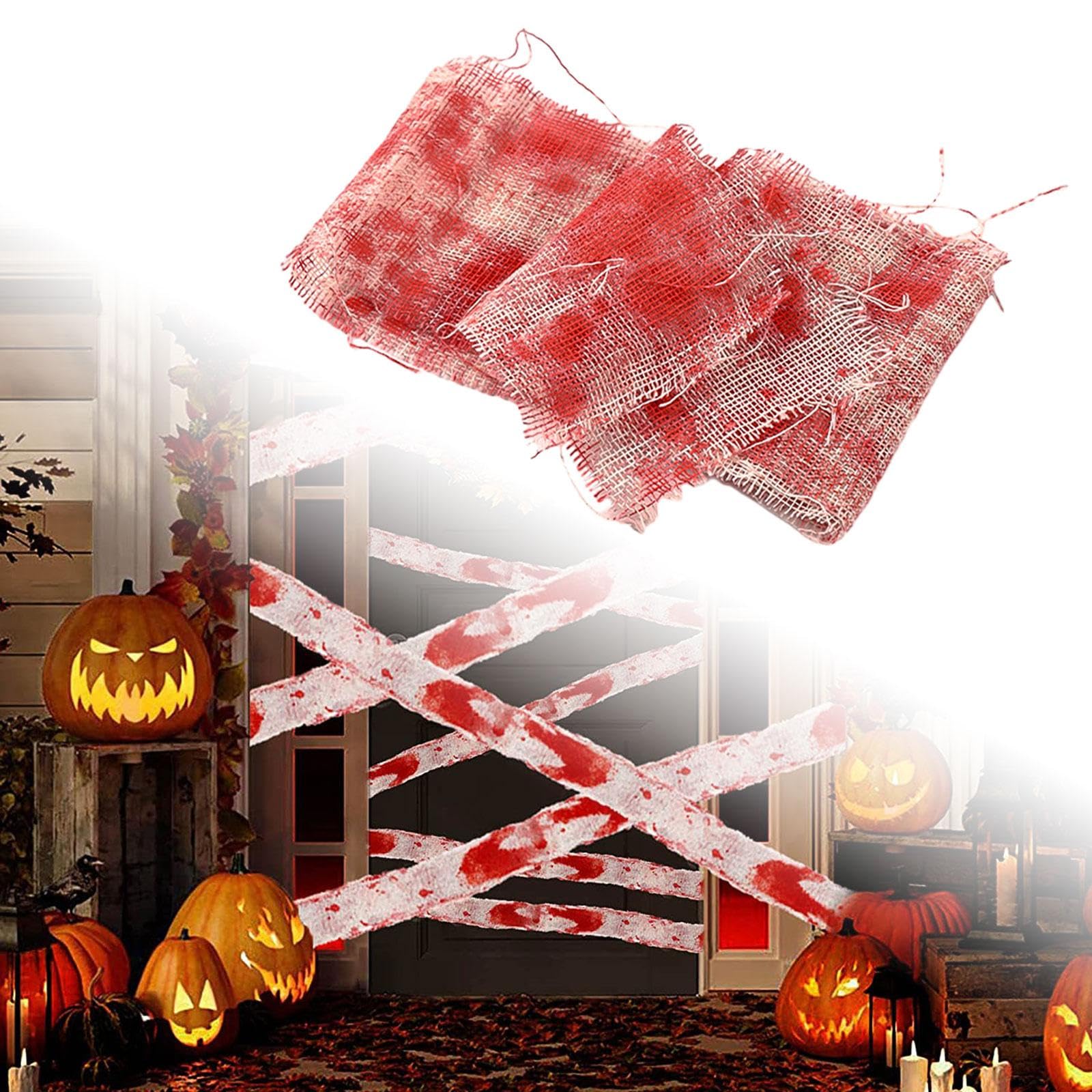 Tachiuwa Halloween Bloody Gauze Portable Scary Mummy for Trees Porch Backyard