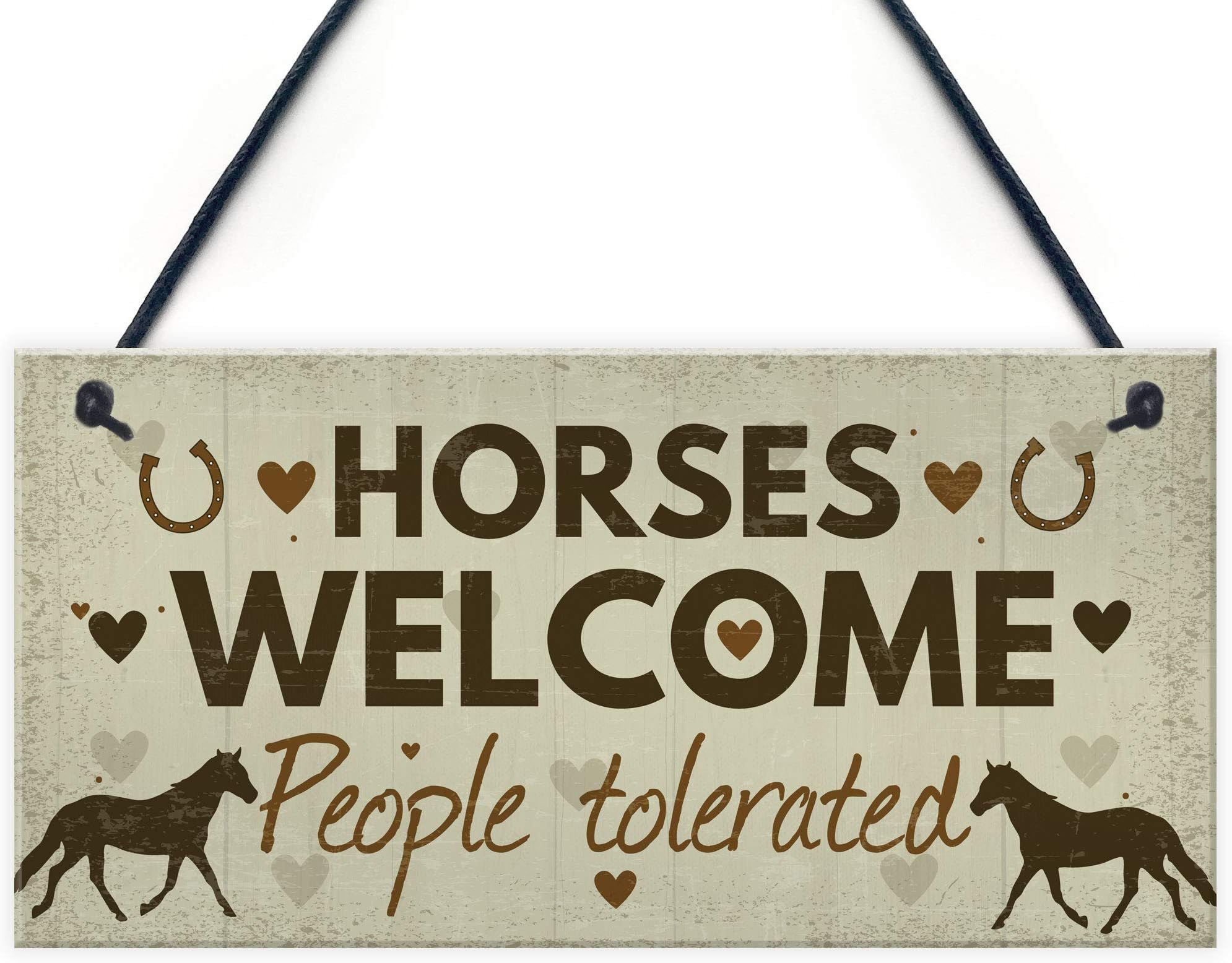 Red Ocean Horse Gifts For Girls For Women Hanging Plaque Stable House Sign Mum Daughter Horse Lover Gift