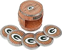 Vista 192 de NFL Team Logo 5-Pack Barrel Beverage Drink Coaster Set