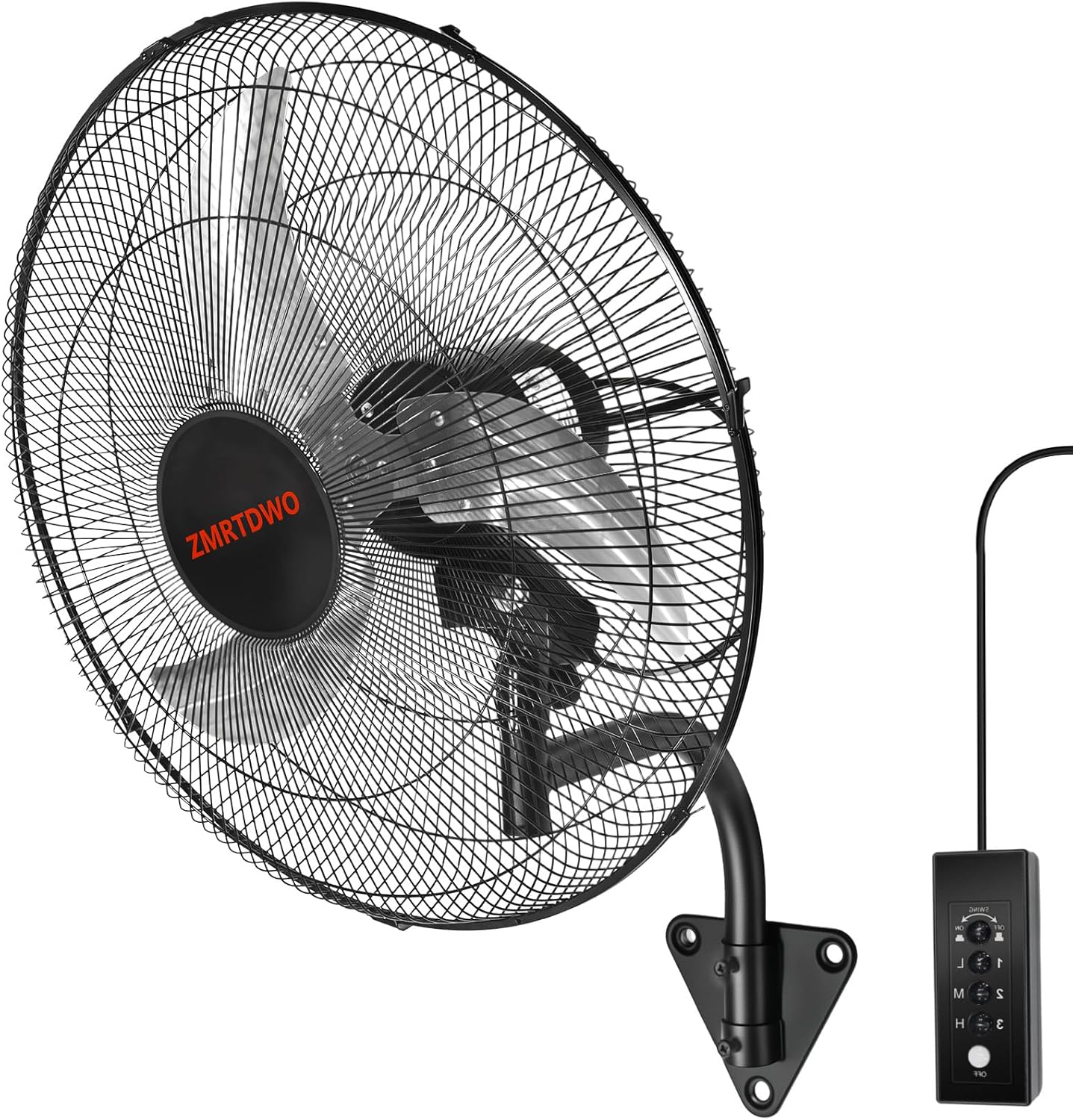 18 Inch Oscillating Wall Mount Fan, 3 Speed High Velocity Powerful, 90° Oscillation & 30° Tilt Cooling, Wall Fan for Home, Offices, Greenhouse, Workshop, Patio, Outdoor, Indoor ETL Certified 18 Inch - Oscillating