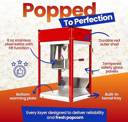 Miniatura 2 de Máquina de palomitas de maíz  Hervidor eléctrico de palomitas de maíz  Hervidor de acero inoxidable con cucharas, bolsas y tazas  Máquina de