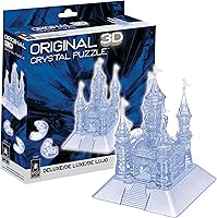 Vista 1 de BePuzzled, Grand Castle Deluxe - Rompecabezas de cristal 3D original, perfecto para rompecabezas a partir de 12 años, desafiante de completar