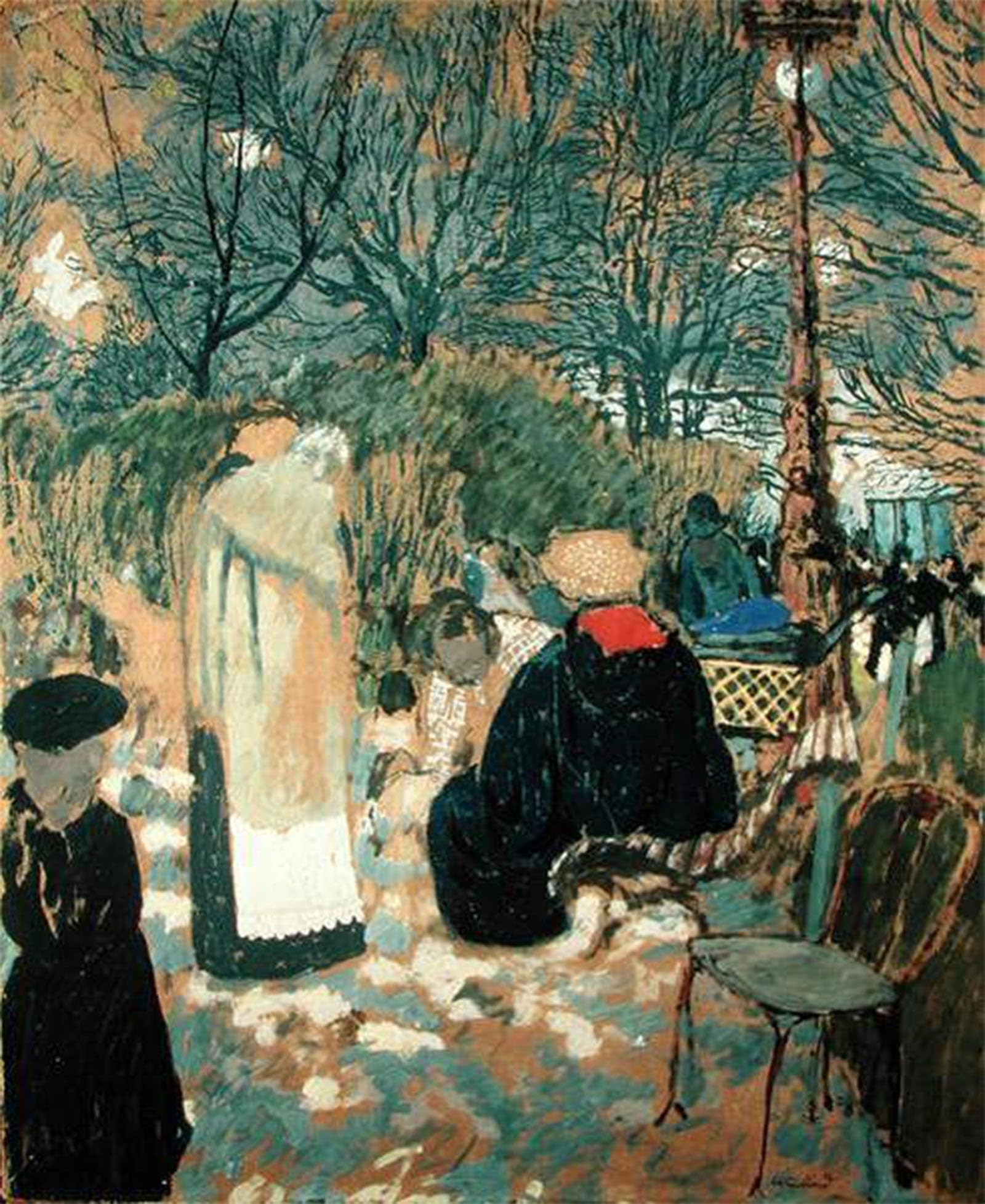 ARTXLXXBN Famous Print Painting Colorful Art Print Park Scene by Edouard Vuillard Canvas Art Decorations for Home Decor 60x90cm