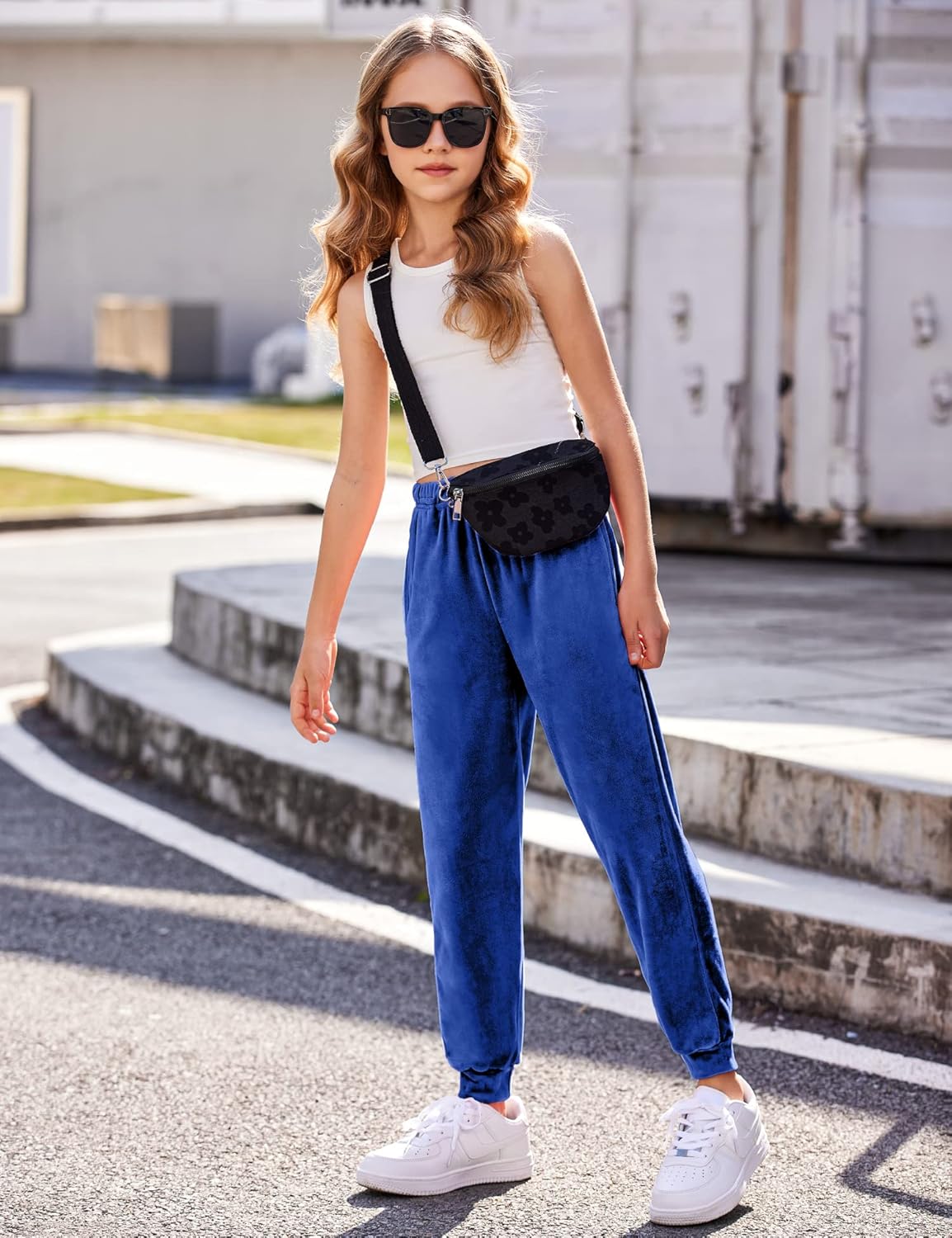 Arshiner Girls Velour 2 Pieces Tracksuits Outfits Athletic Hoodies Sweatshirts and Sweatpants Athletic Clothing Sets - Image 3